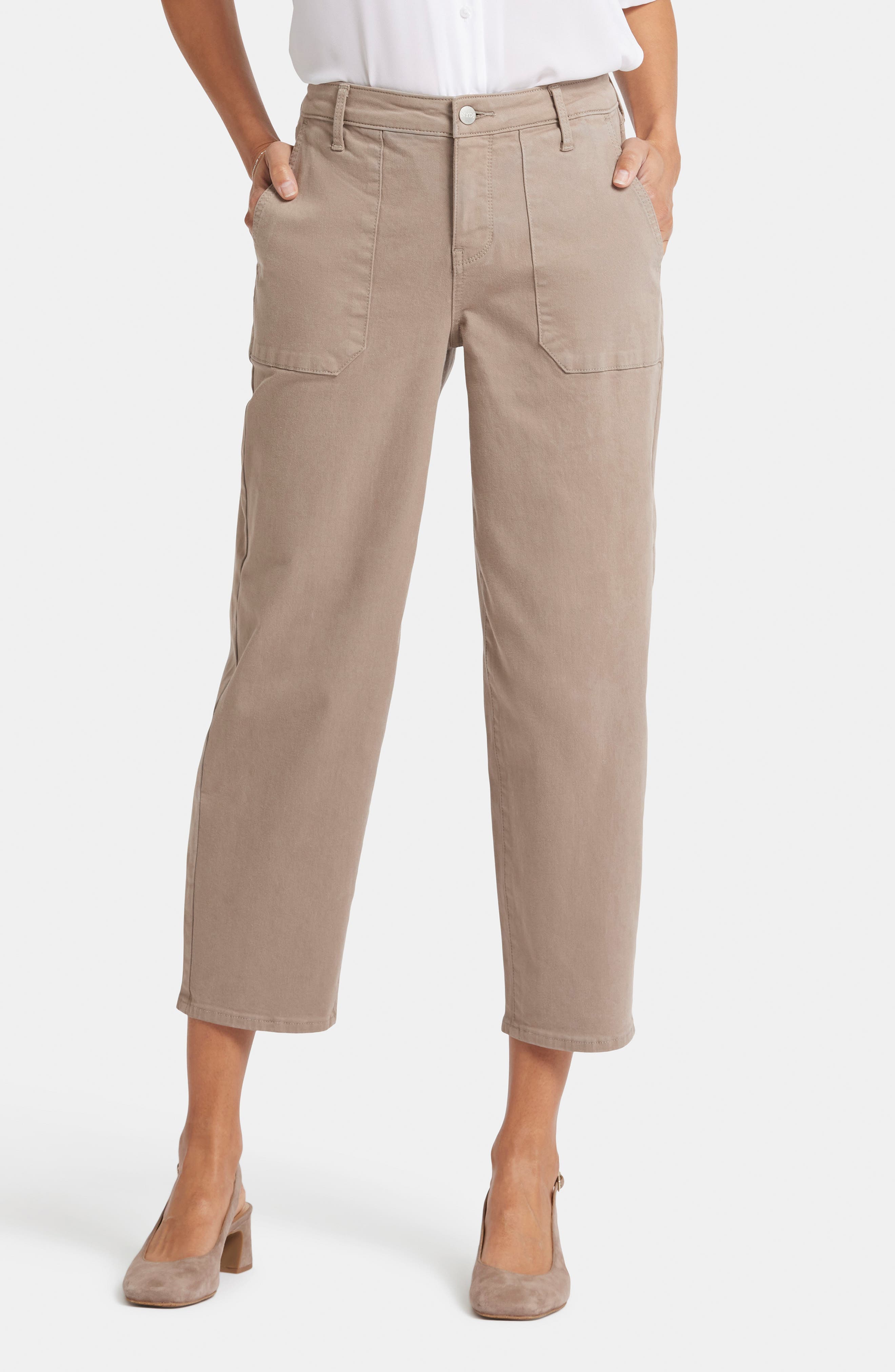 Utility Pocket Relaxed Crop Straight Leg Jeans - image 1