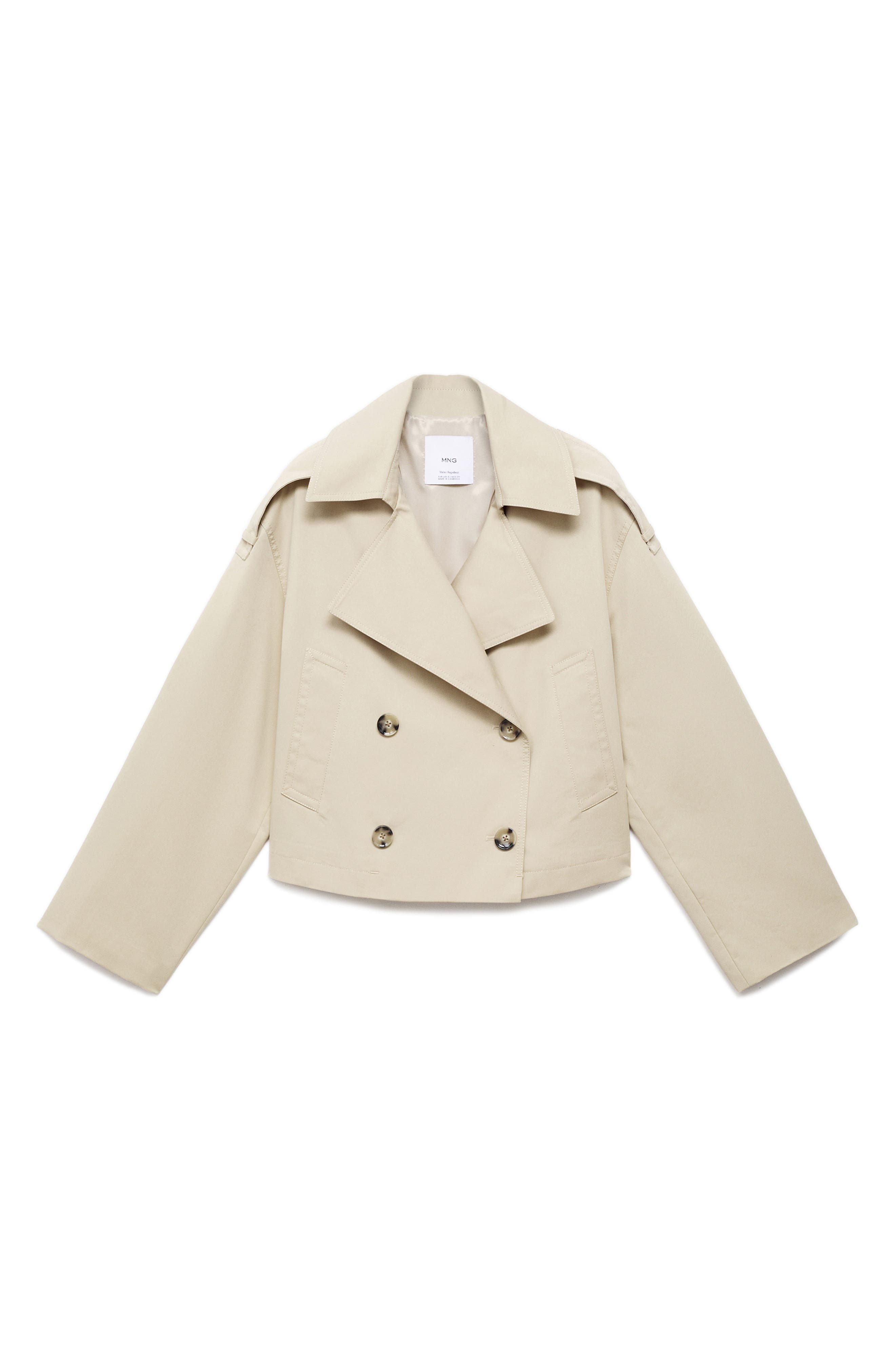 Double Breasted Crop Trench Coat - image 1
