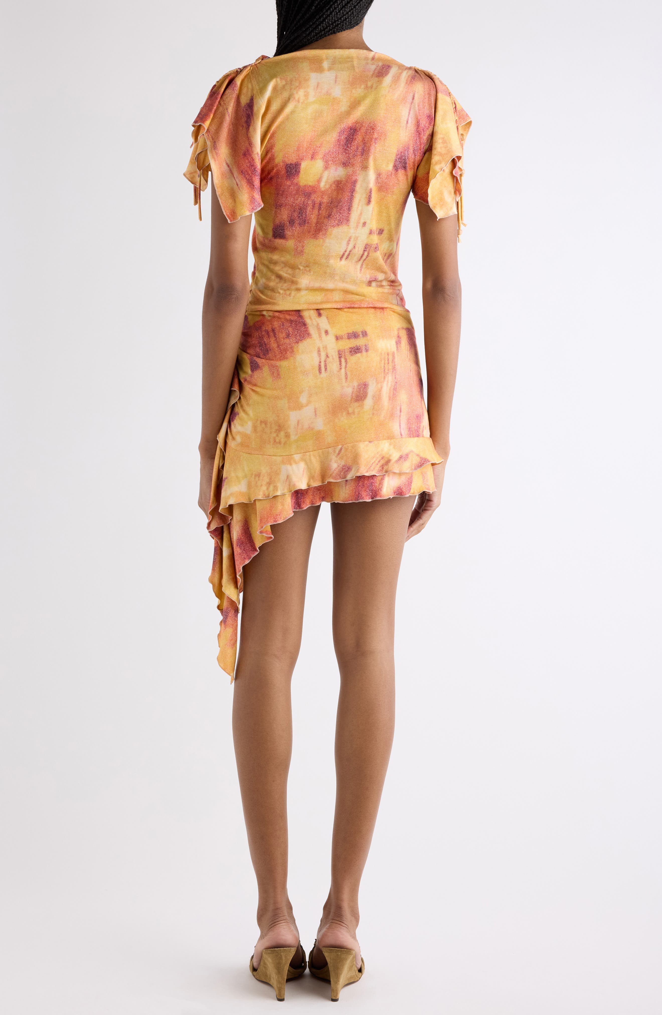 Janick Draped Cotton Jersey Minidress - image 2