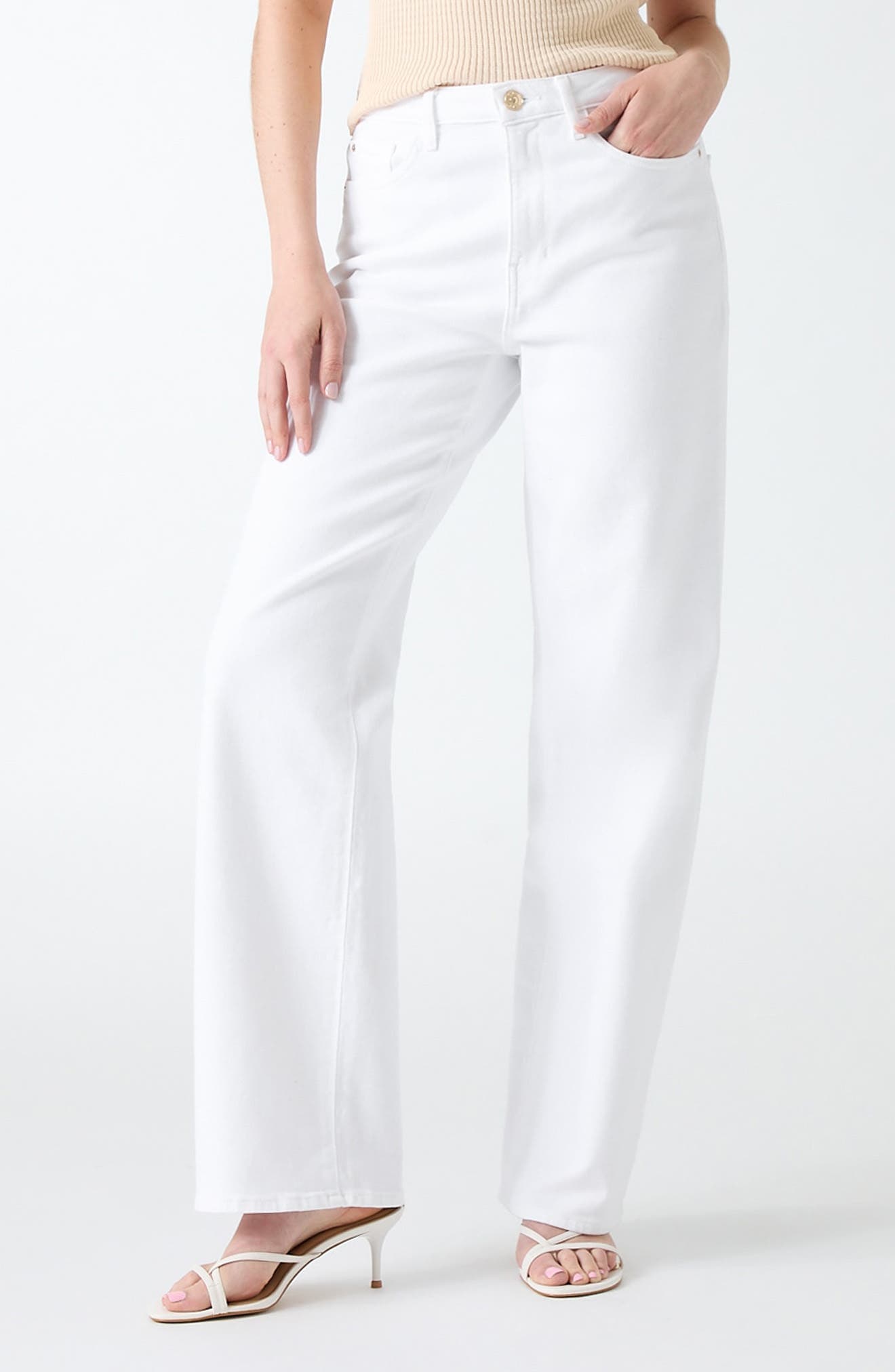 G011 High Waist Straight Leg Jeans - image 1