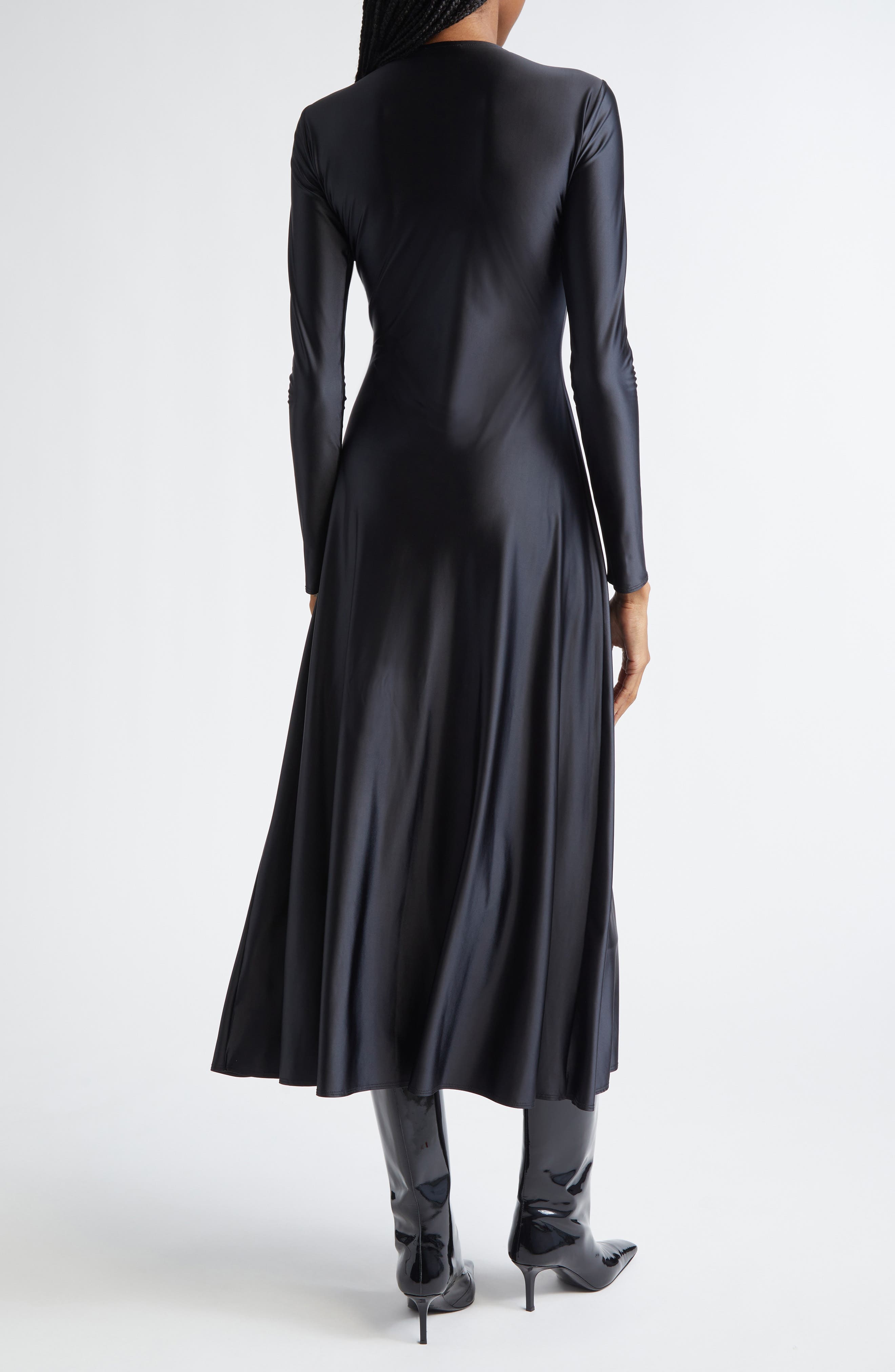 D-iamo Draped Long Sleeve Dress - image 2