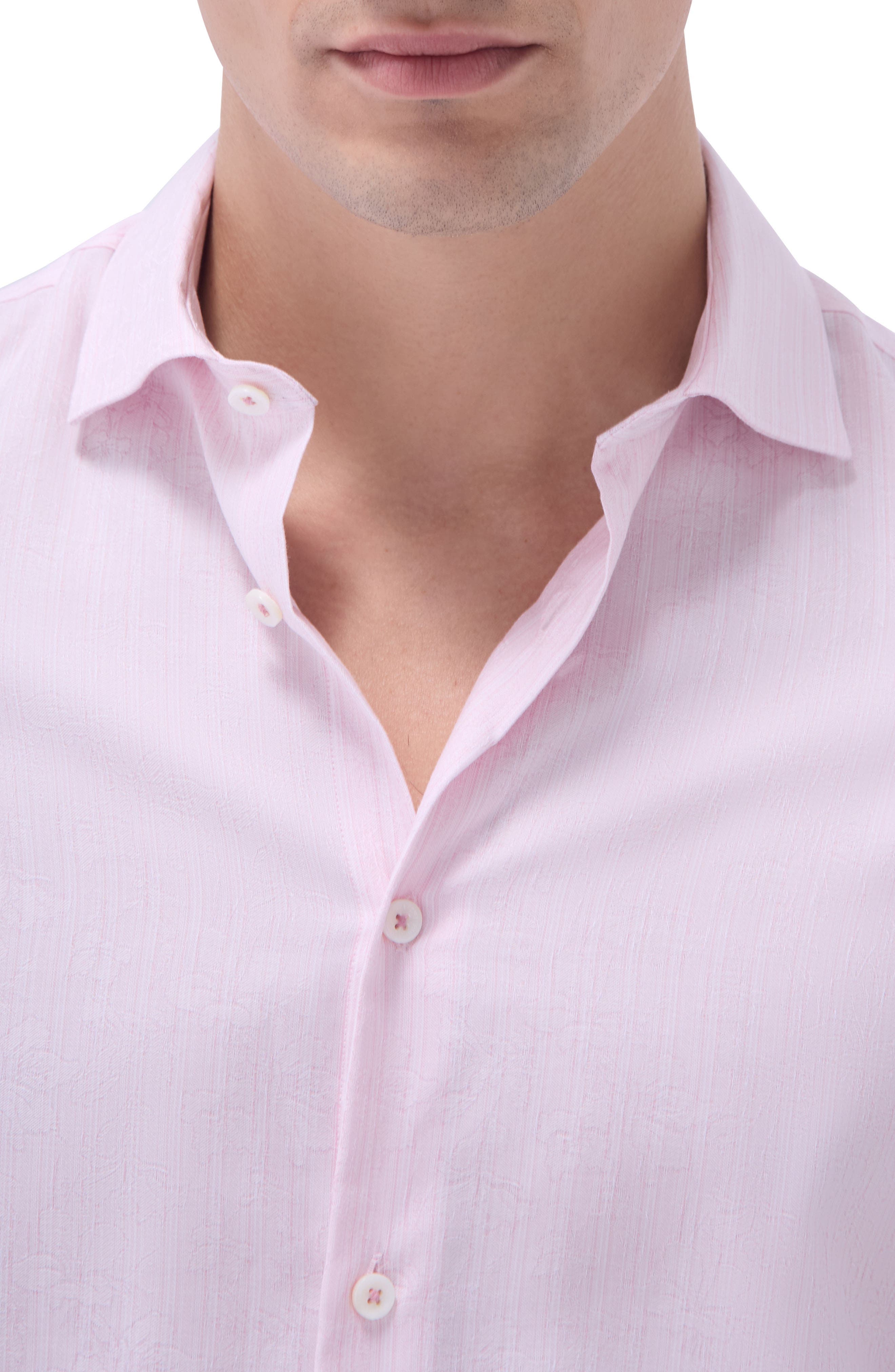Axel Floral Jacquard Cotton Button-Up Shirt - image 2