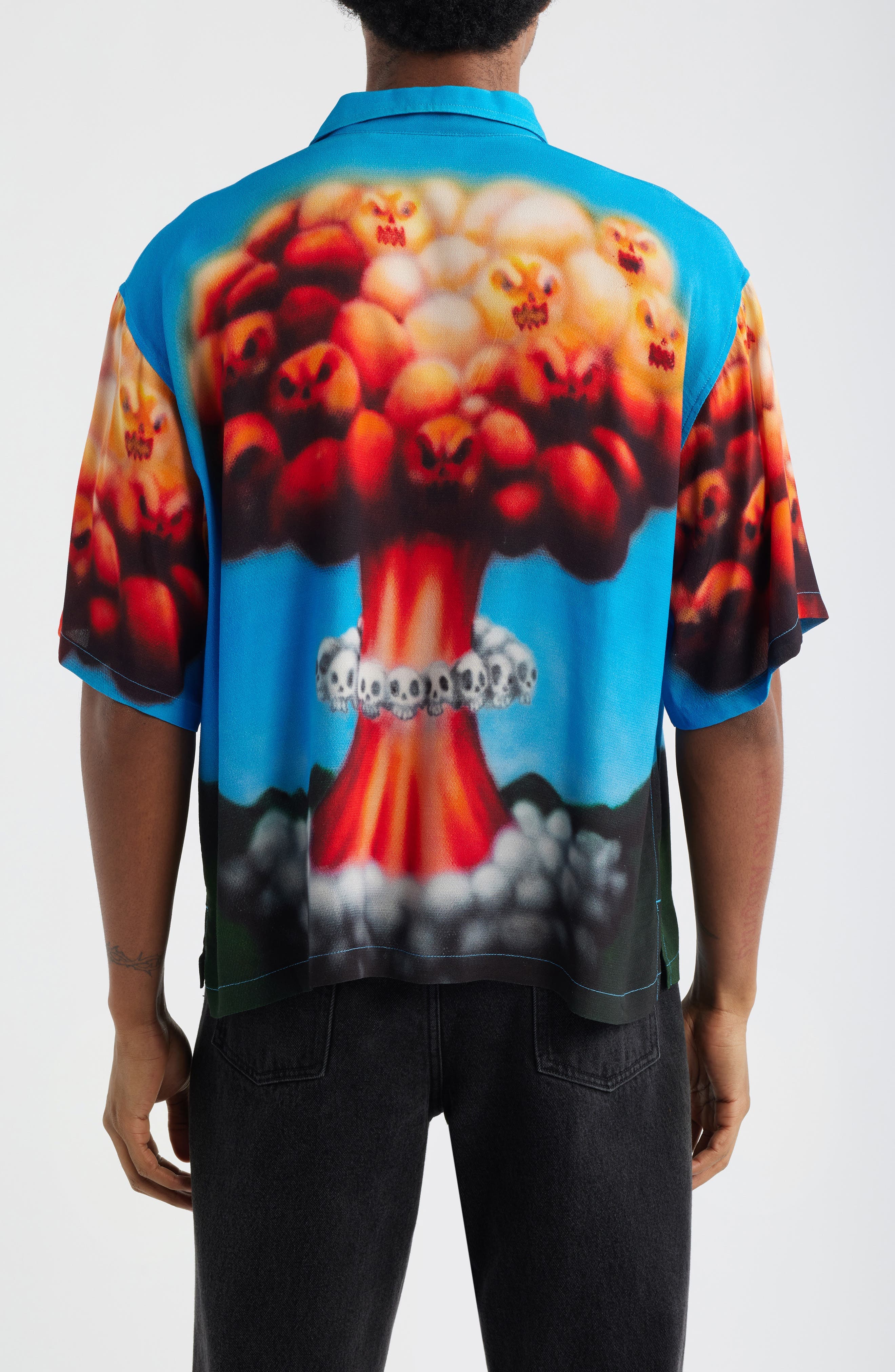 Explosion Graphic Button-Up Shirt - image 2