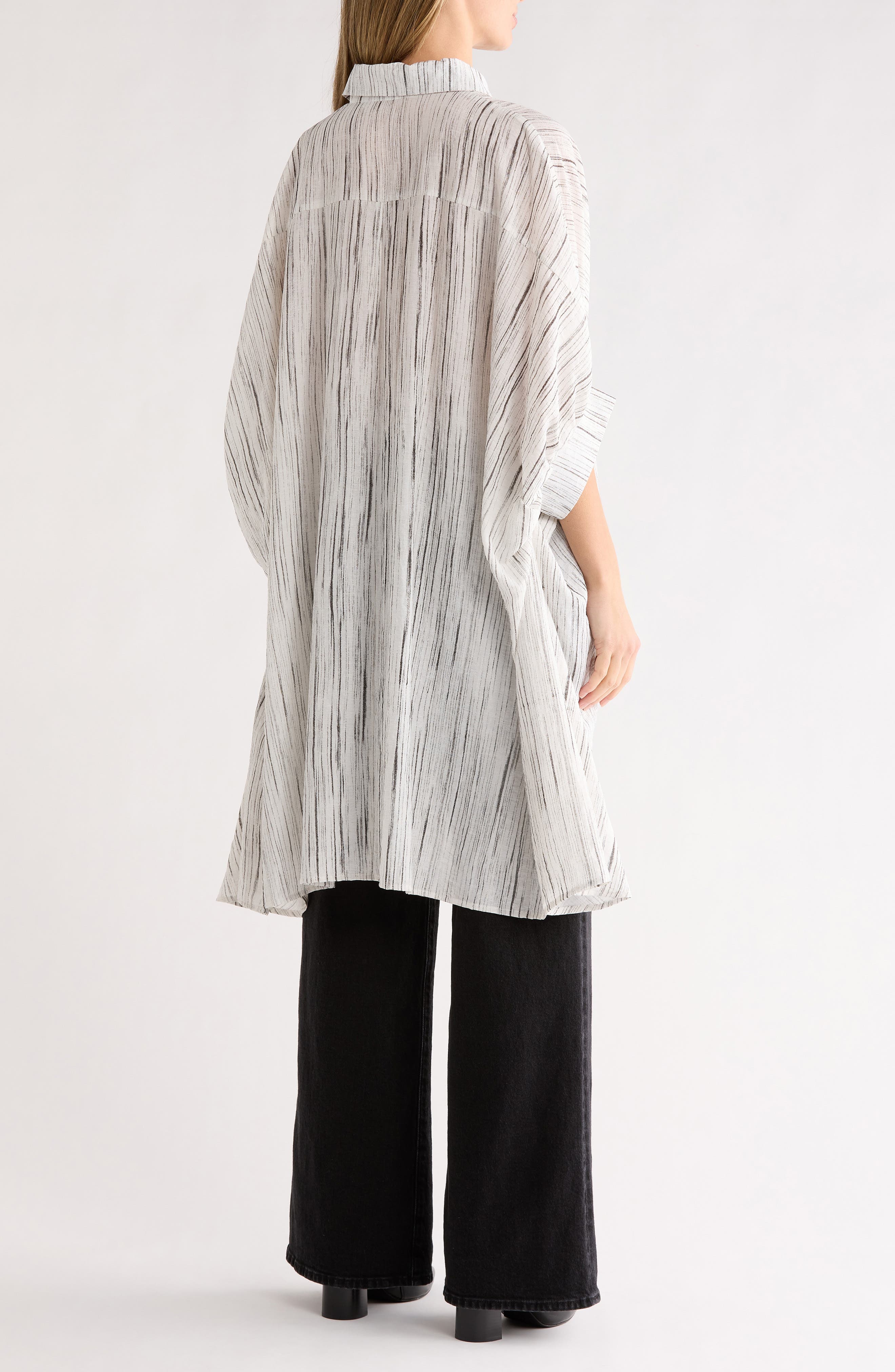 Oversize High/Low Button-Up Shirt - image 2