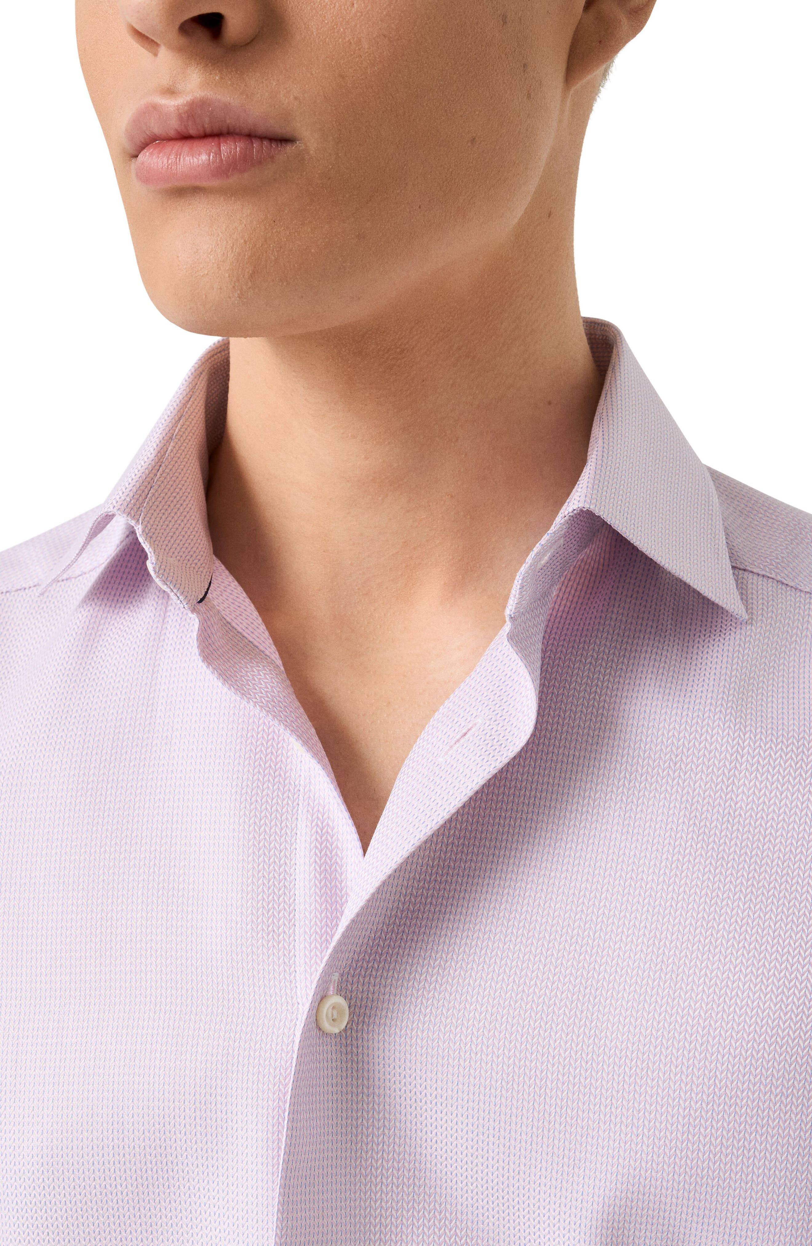 Slim Fit Herringbone Dresss Shirt - image 2