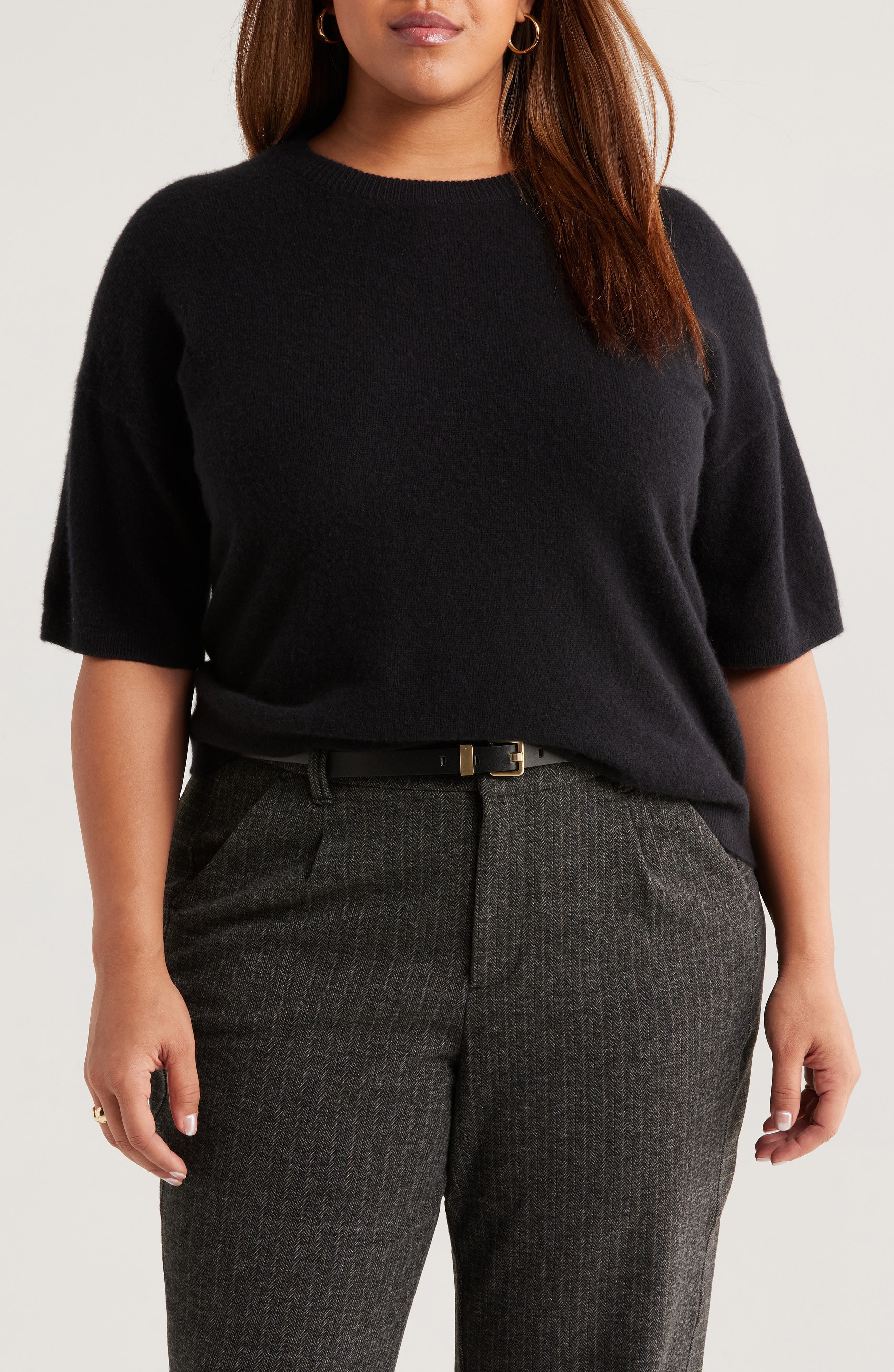 Short Sleeve Cashmere Sweater - image 1