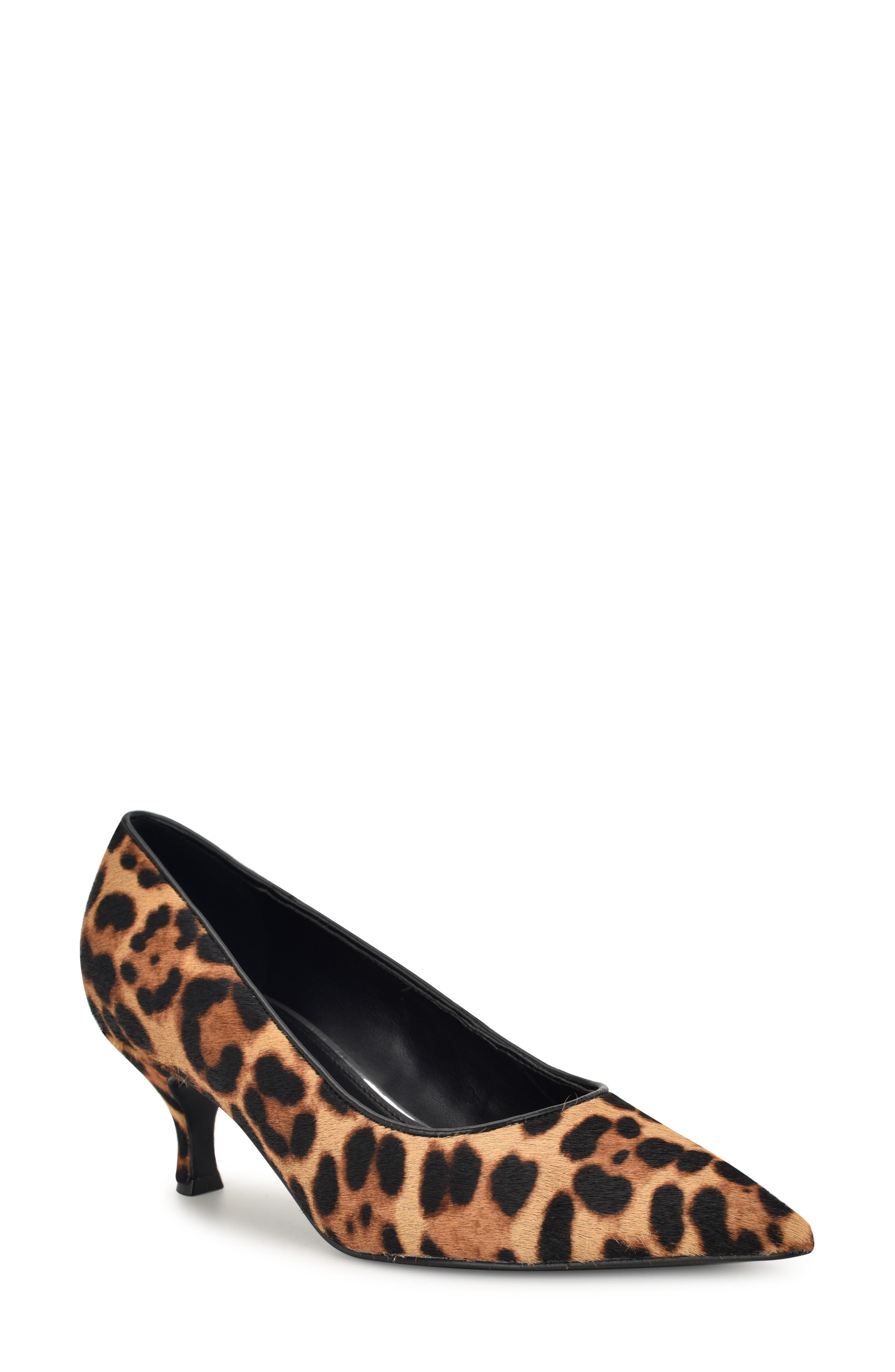Sisko Genuine Calf Hair Pointed Toe Kitten Heel Pump - image 1