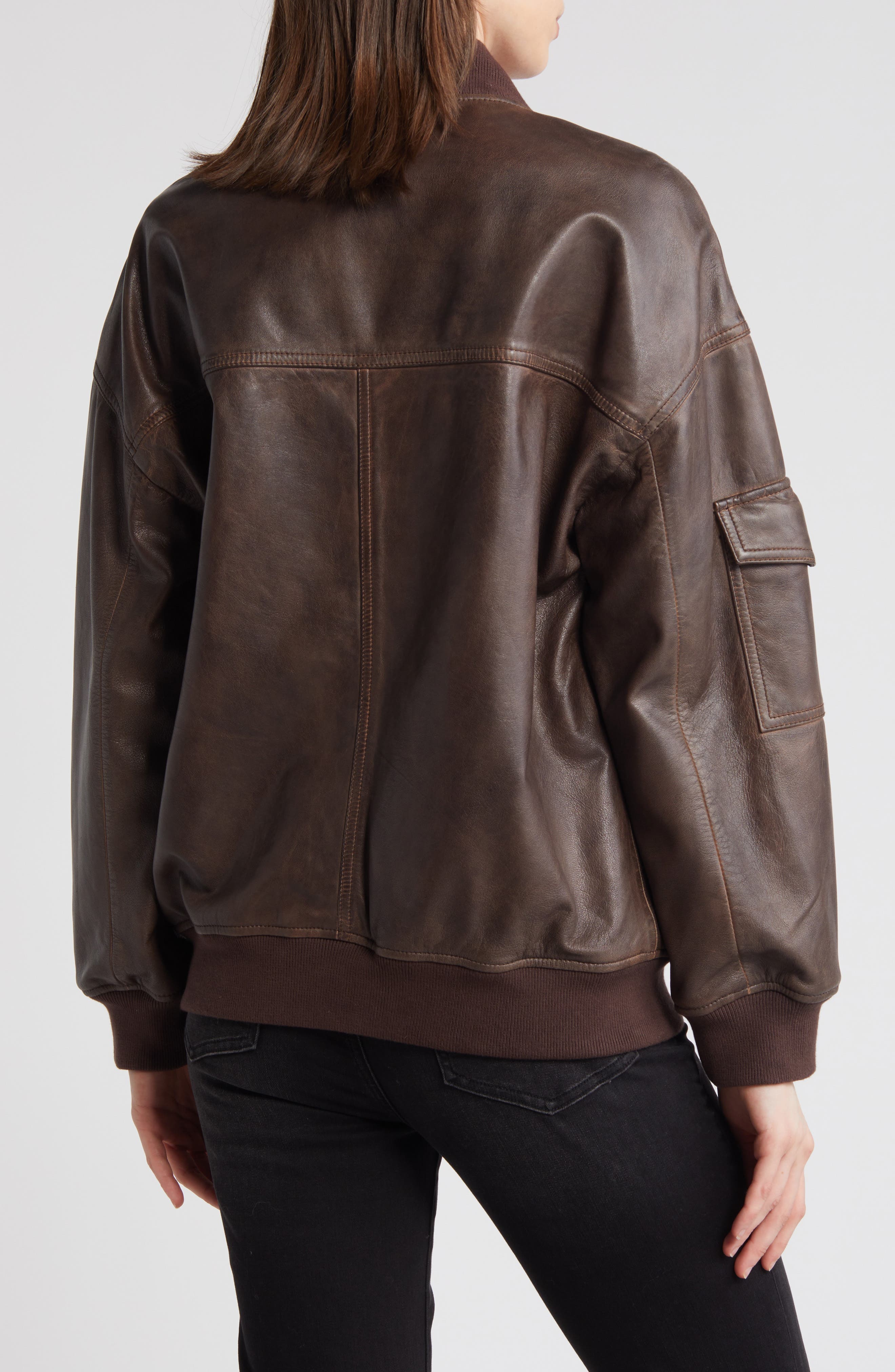 Leather Bomber Jacket - image 2