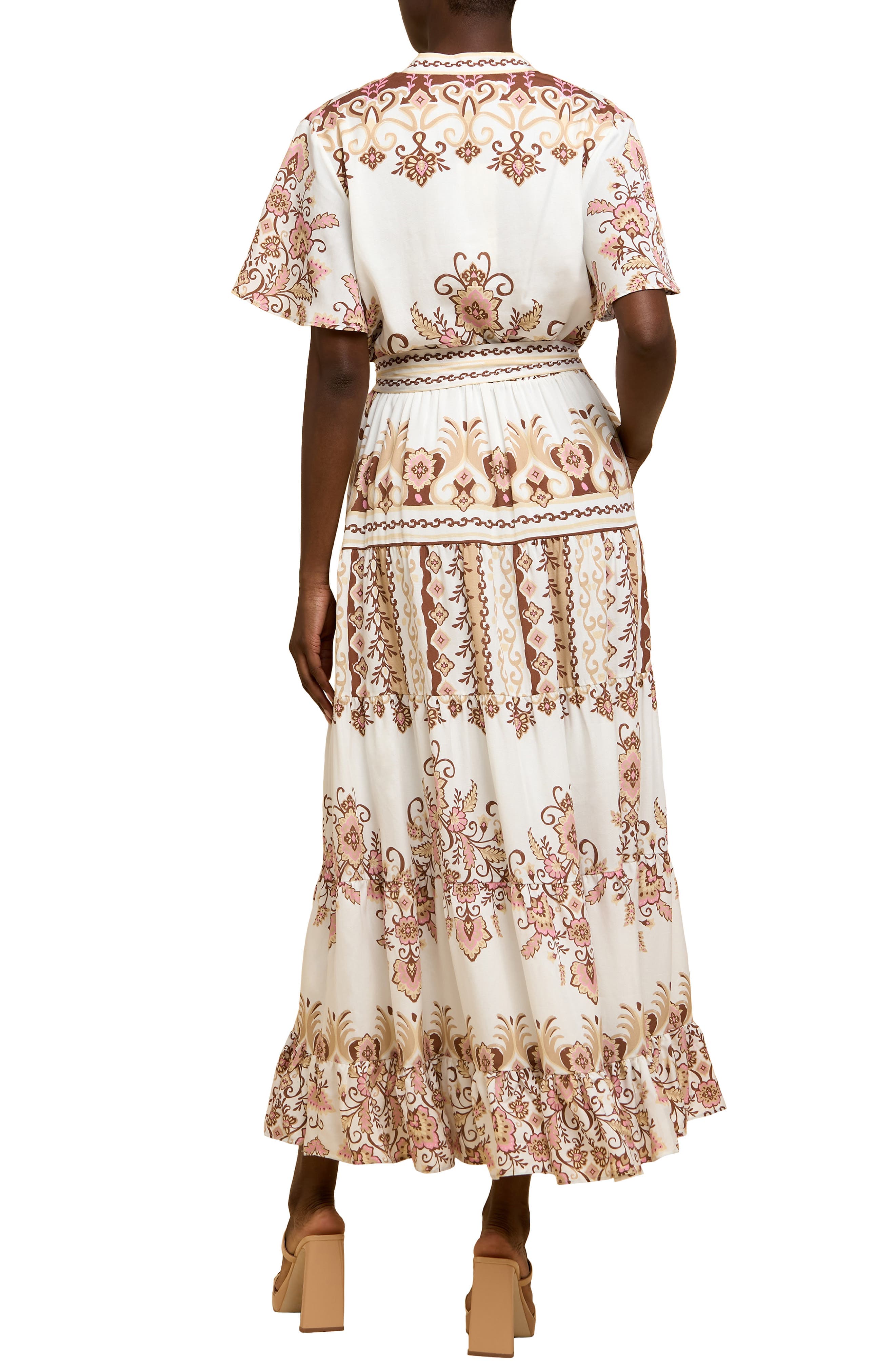 Thessa Floral Print Tie Waist Maxi Dress - image 2