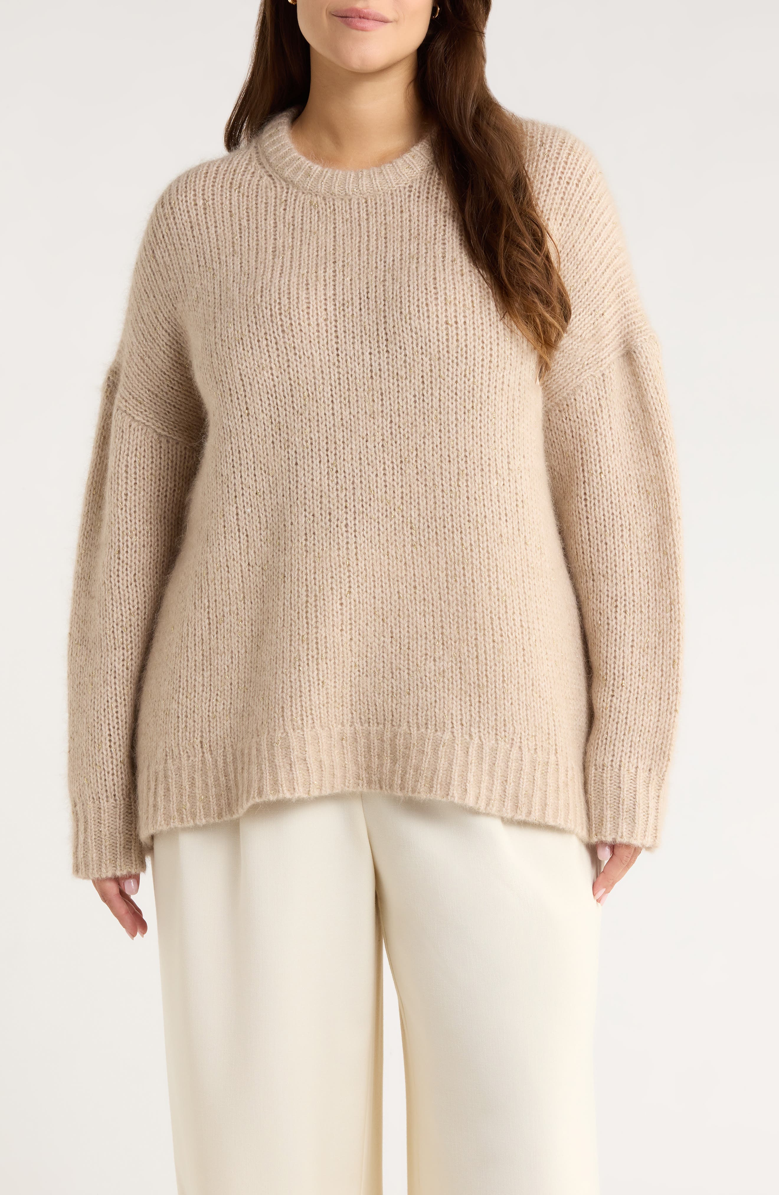 Metallic Crewneck Sweater - image 3