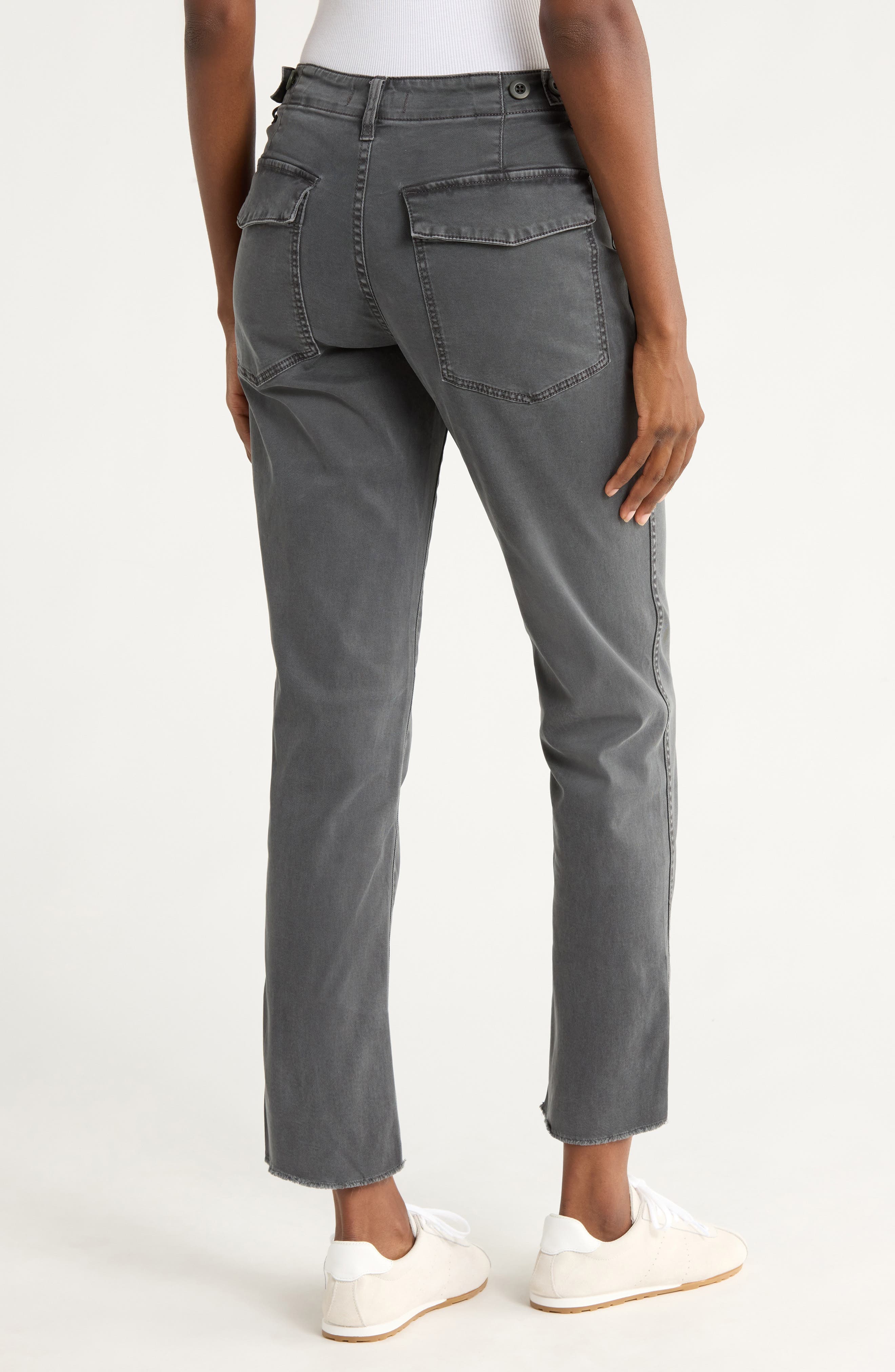 Garment Dyed Slim Straight Leg Utility Pants - image 2