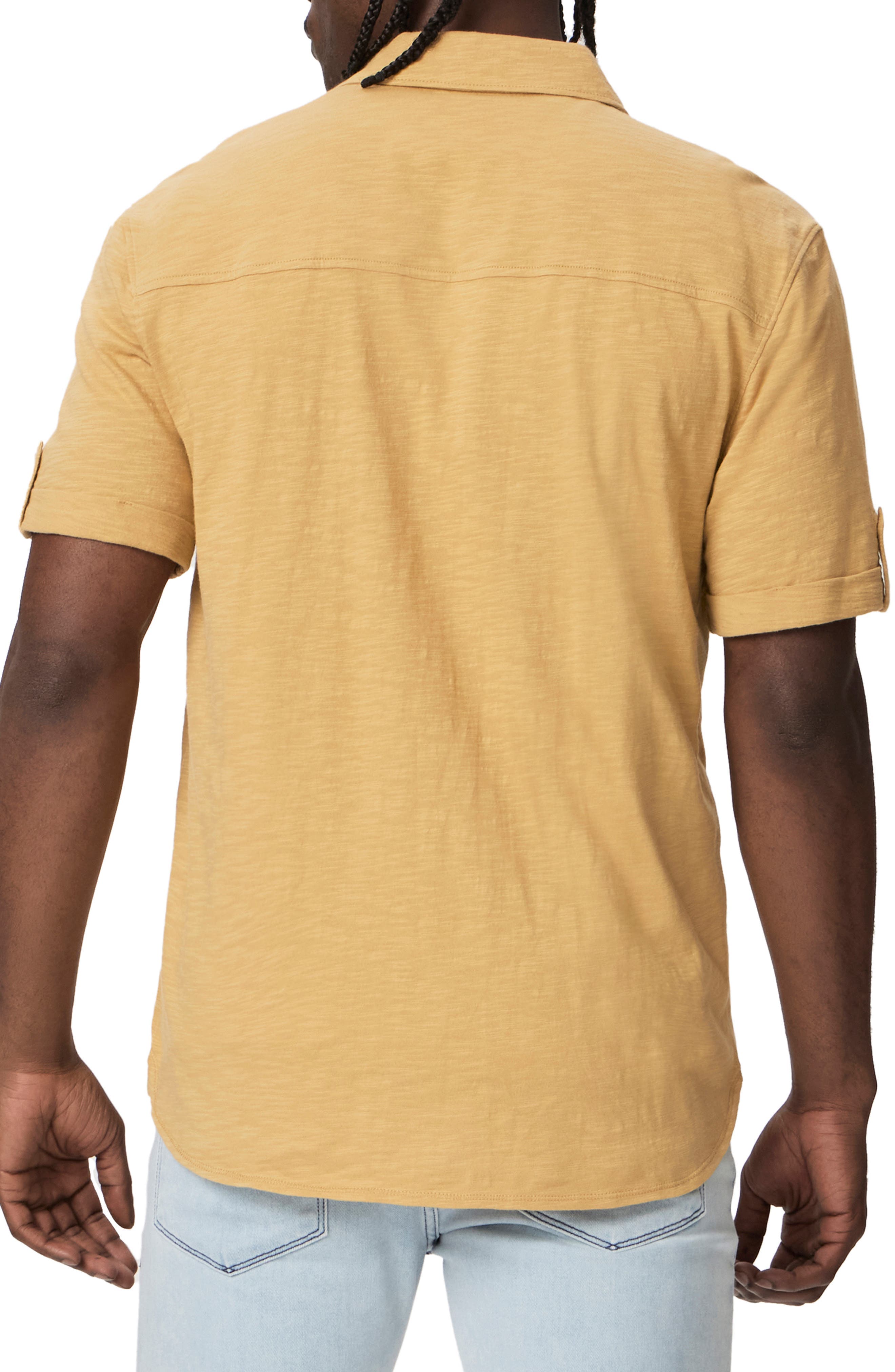Brayden Short Sleeve Slub Knit Button-Up Shirt - image 2