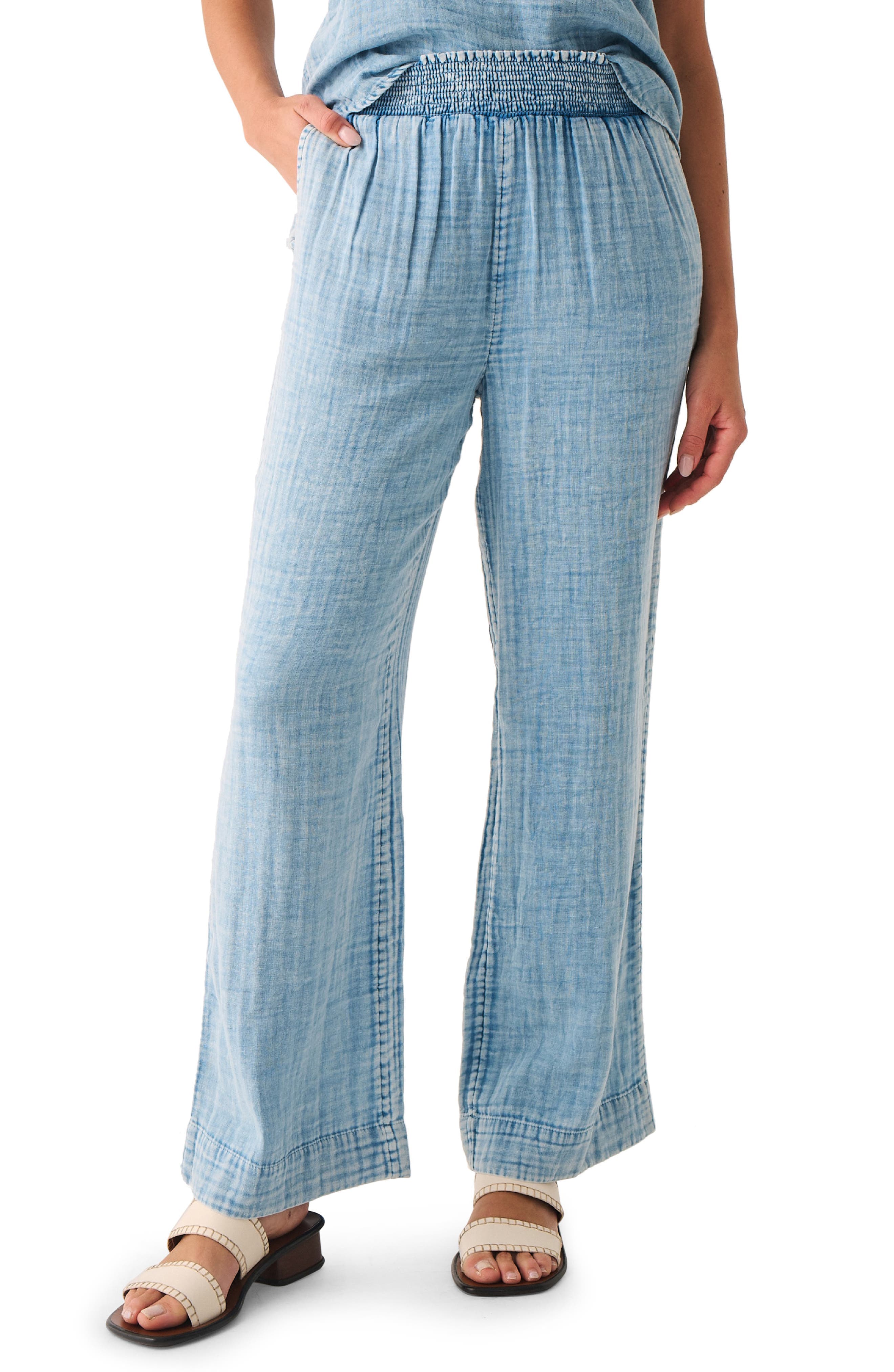 Dream Organic Cotton Gauze Wide Leg Pants - image 1