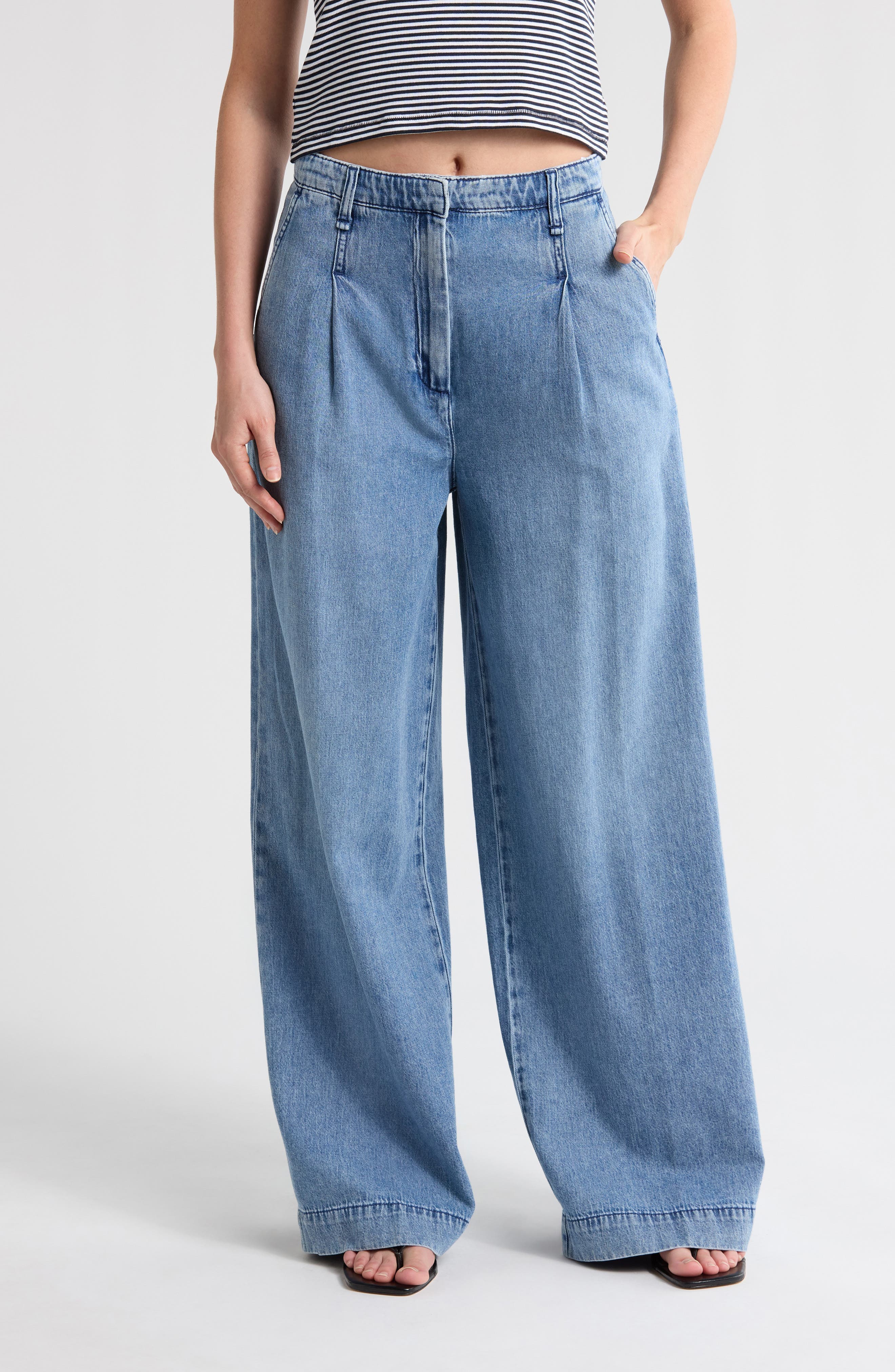 Aurora Straight Leg Denim Pants - image 1