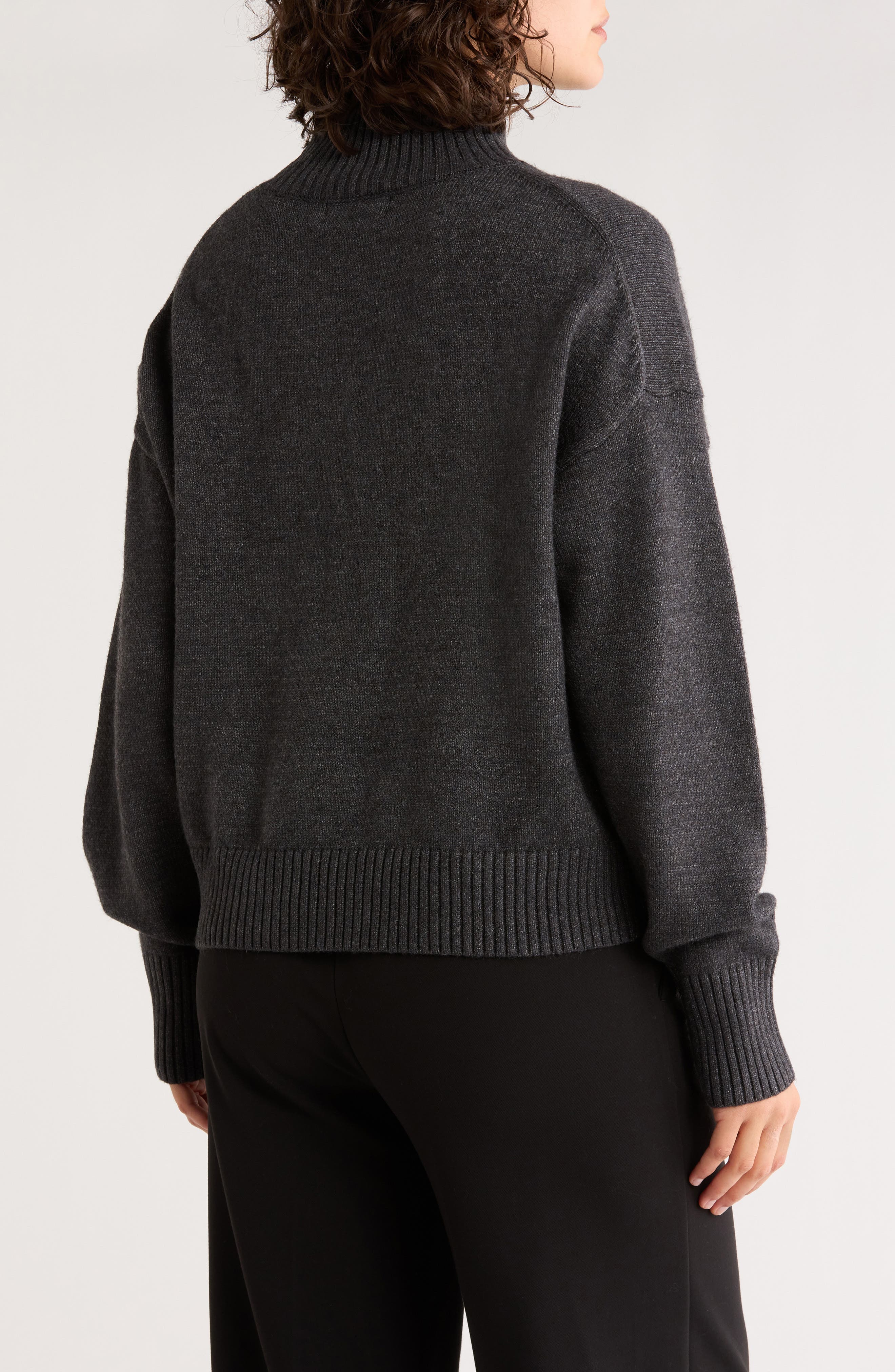 Mock Neck Pullover Sweater - image 2