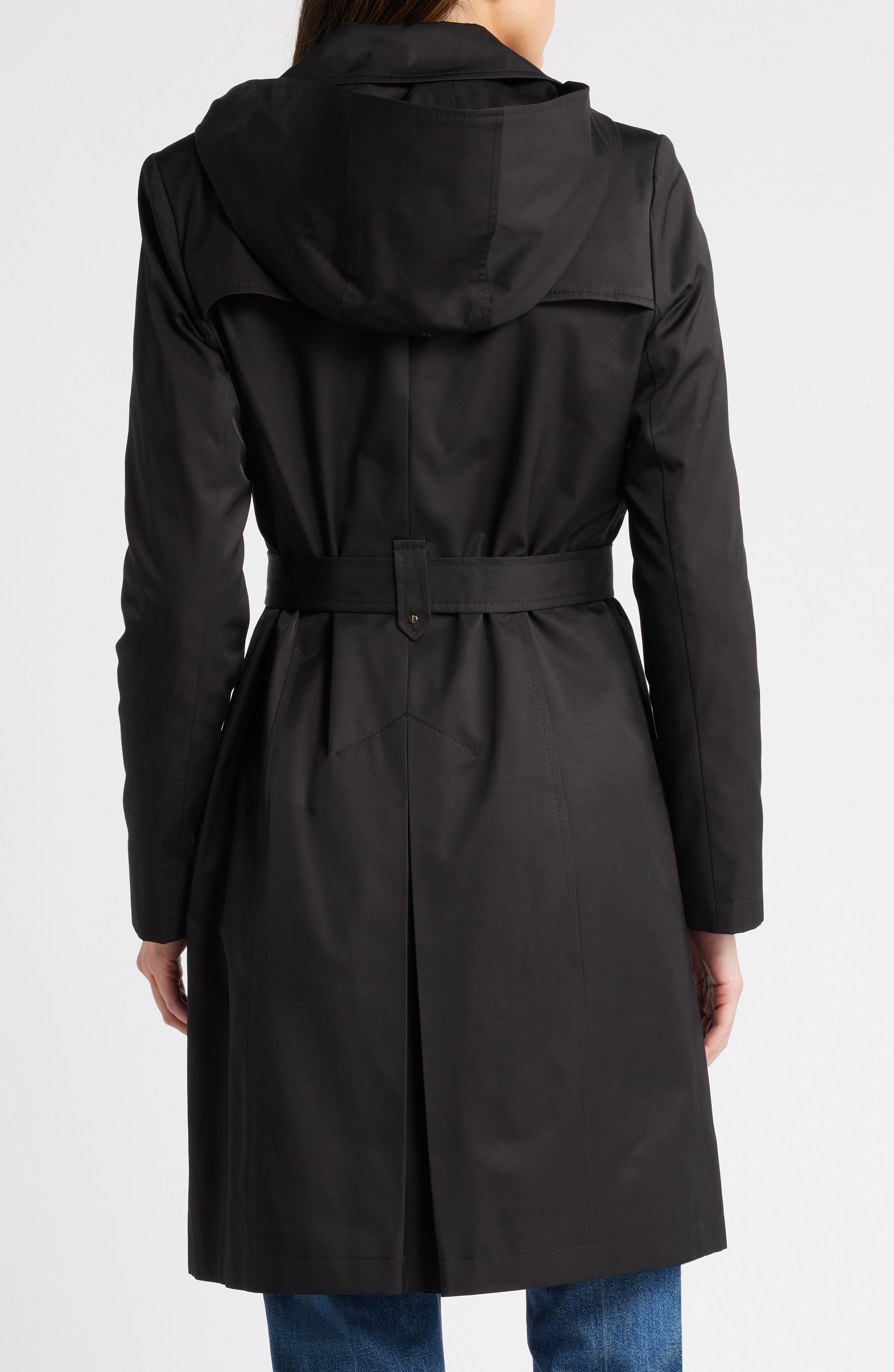 Water Resistant Cotton Blend Coat with Removable Hood - image 2