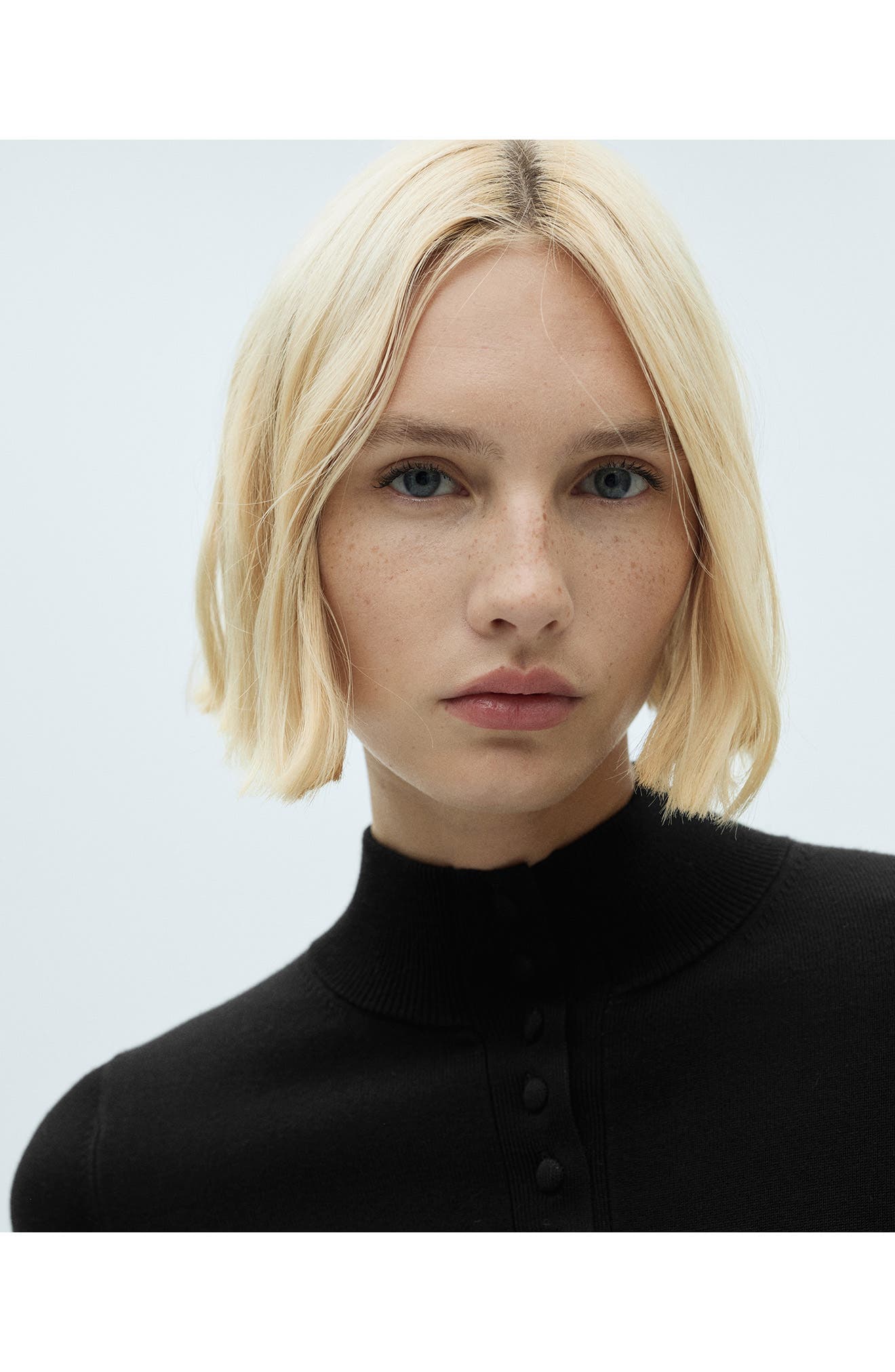 Mock Neck Henley Sweater - image 2