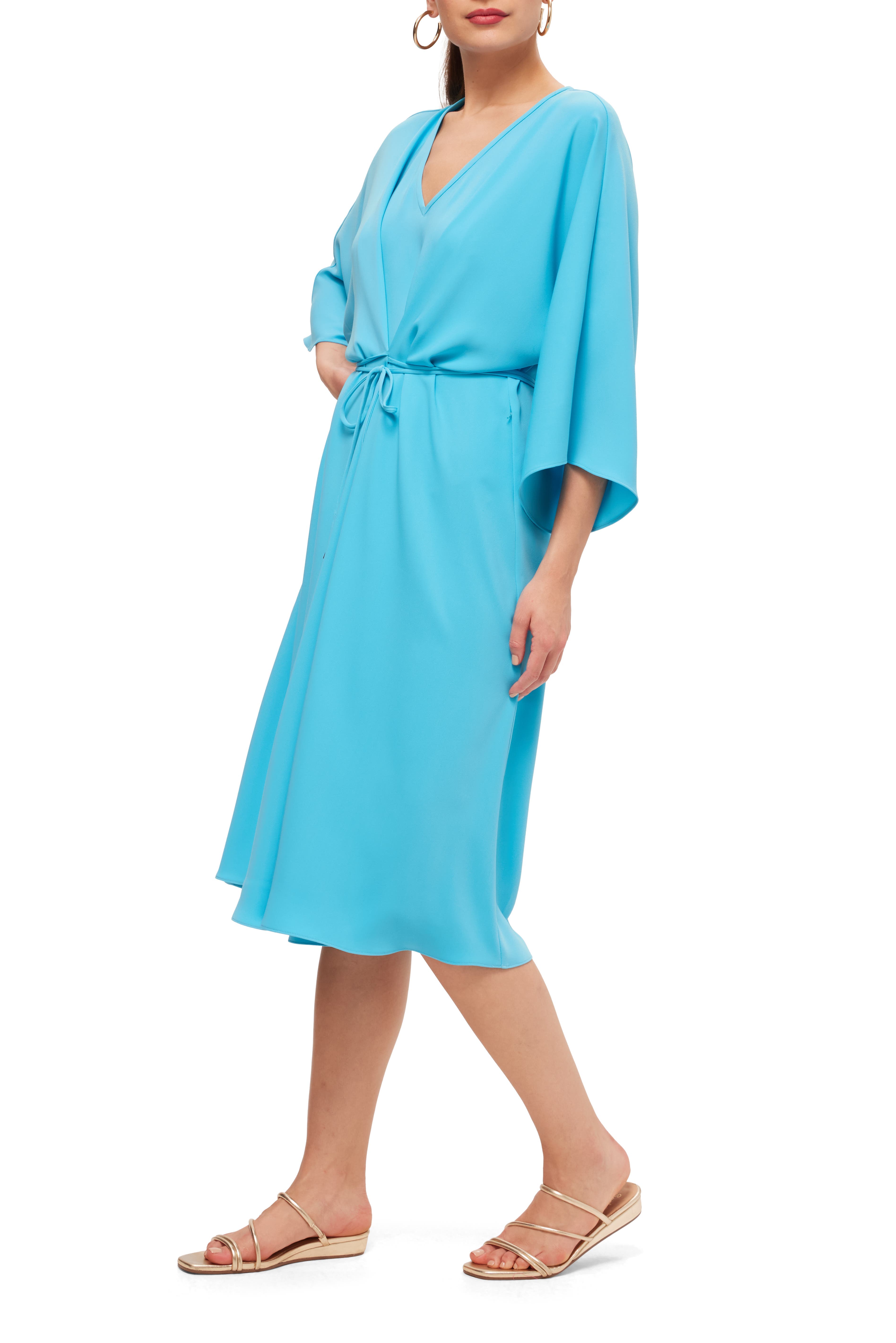 Bell Sleeve Belted Topspin Dress - image 2