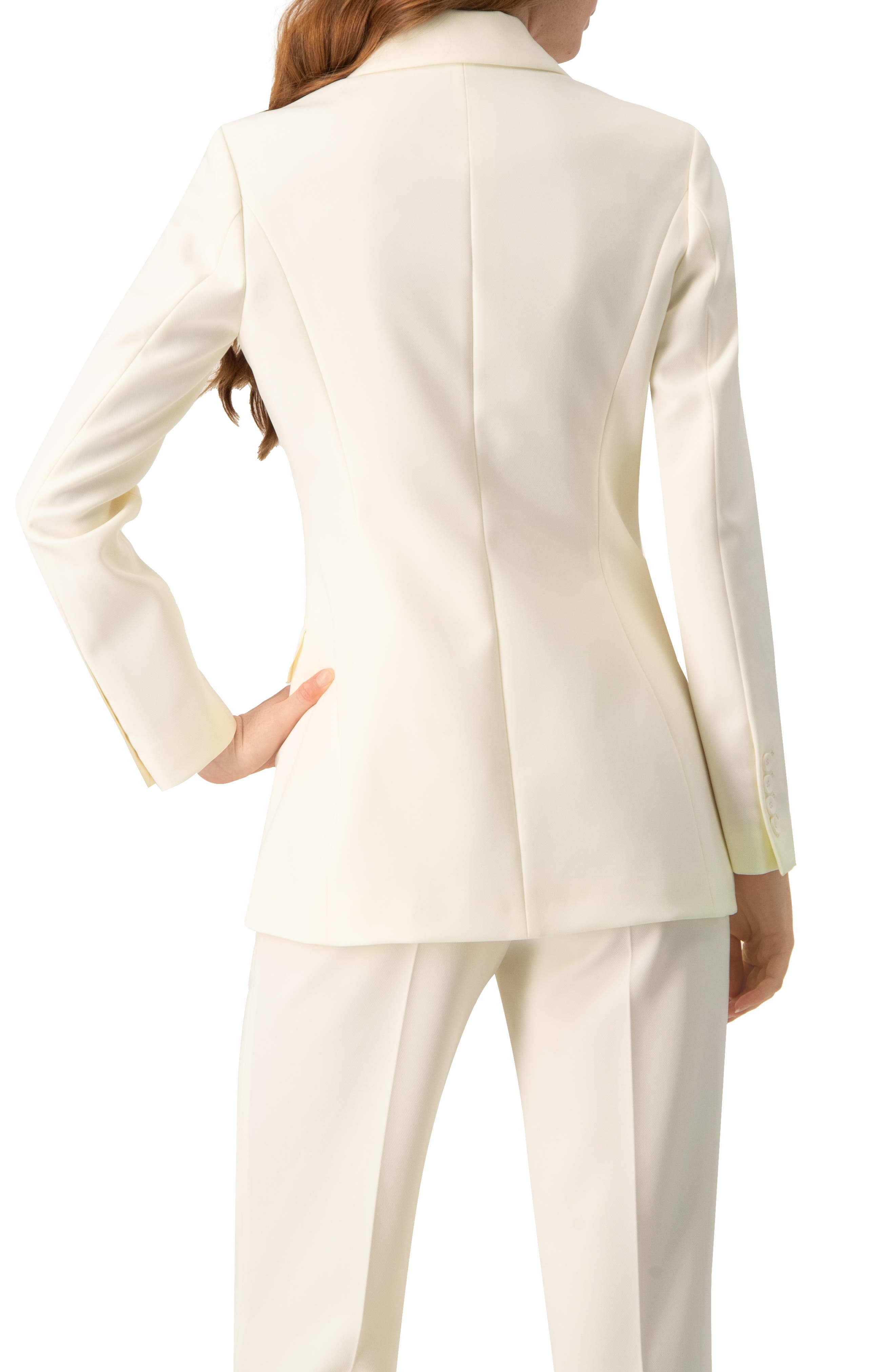 Single-Button Solid Blazer - image 2
