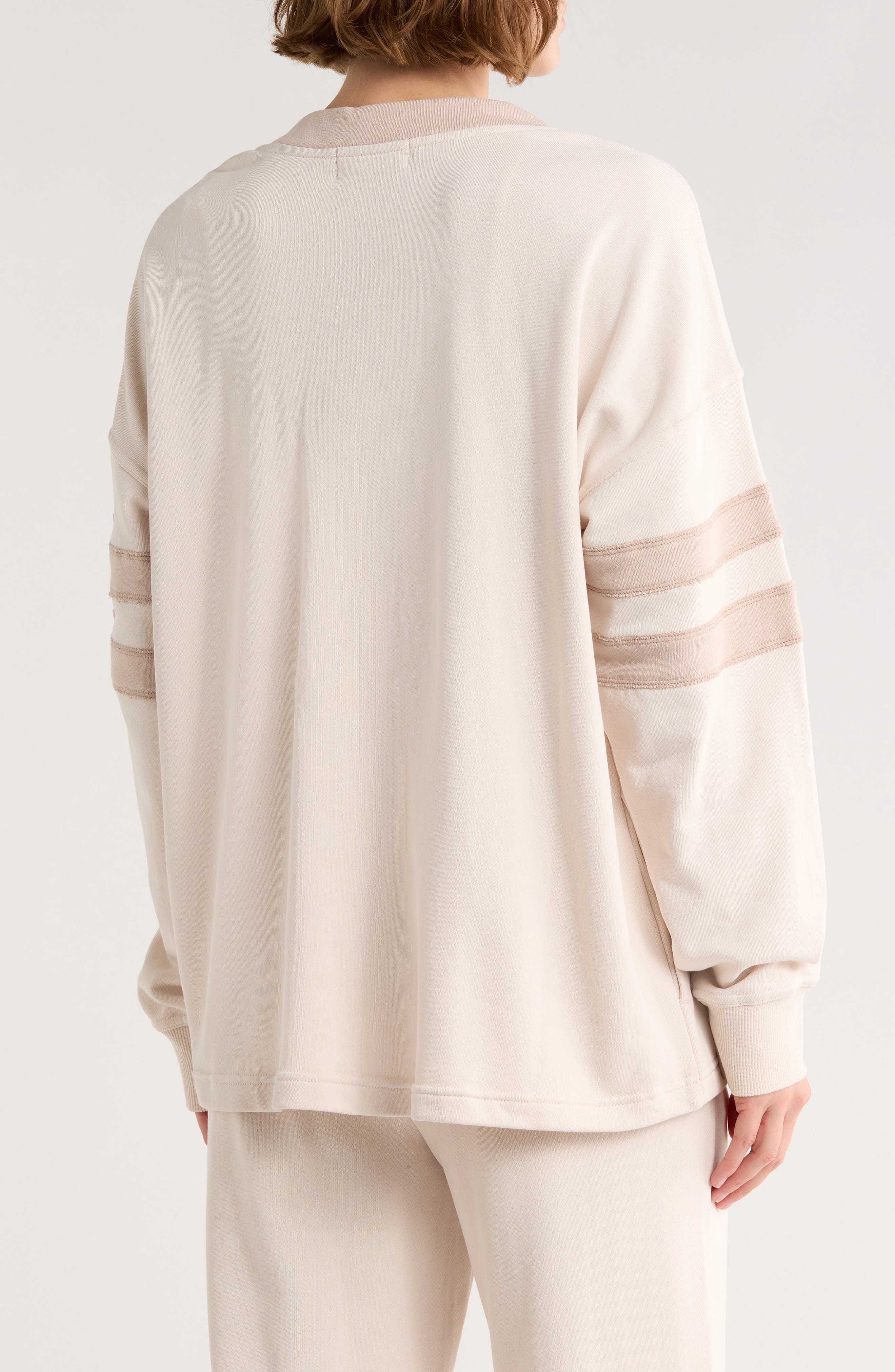 Oversized French Terry Varsity Cardigan - image 4