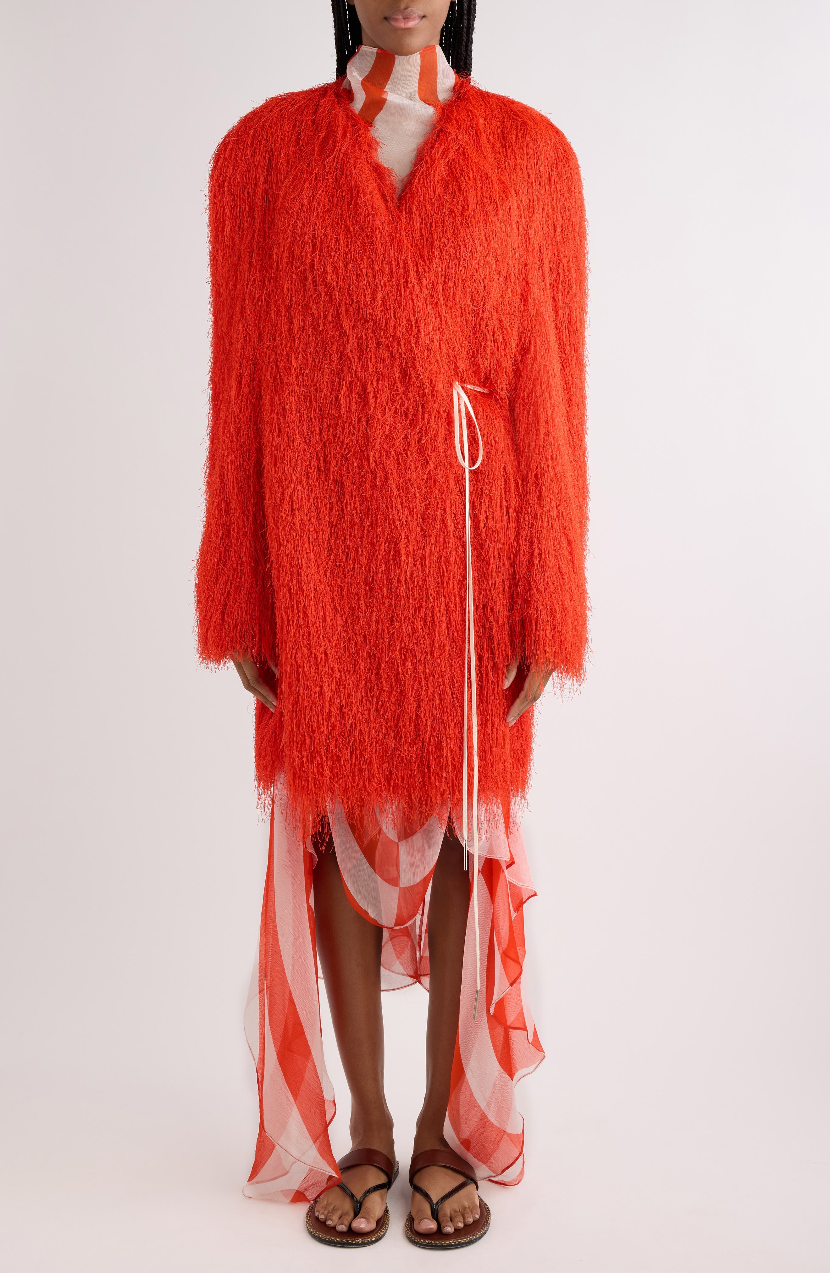Fringe Wrap Coat - image 1