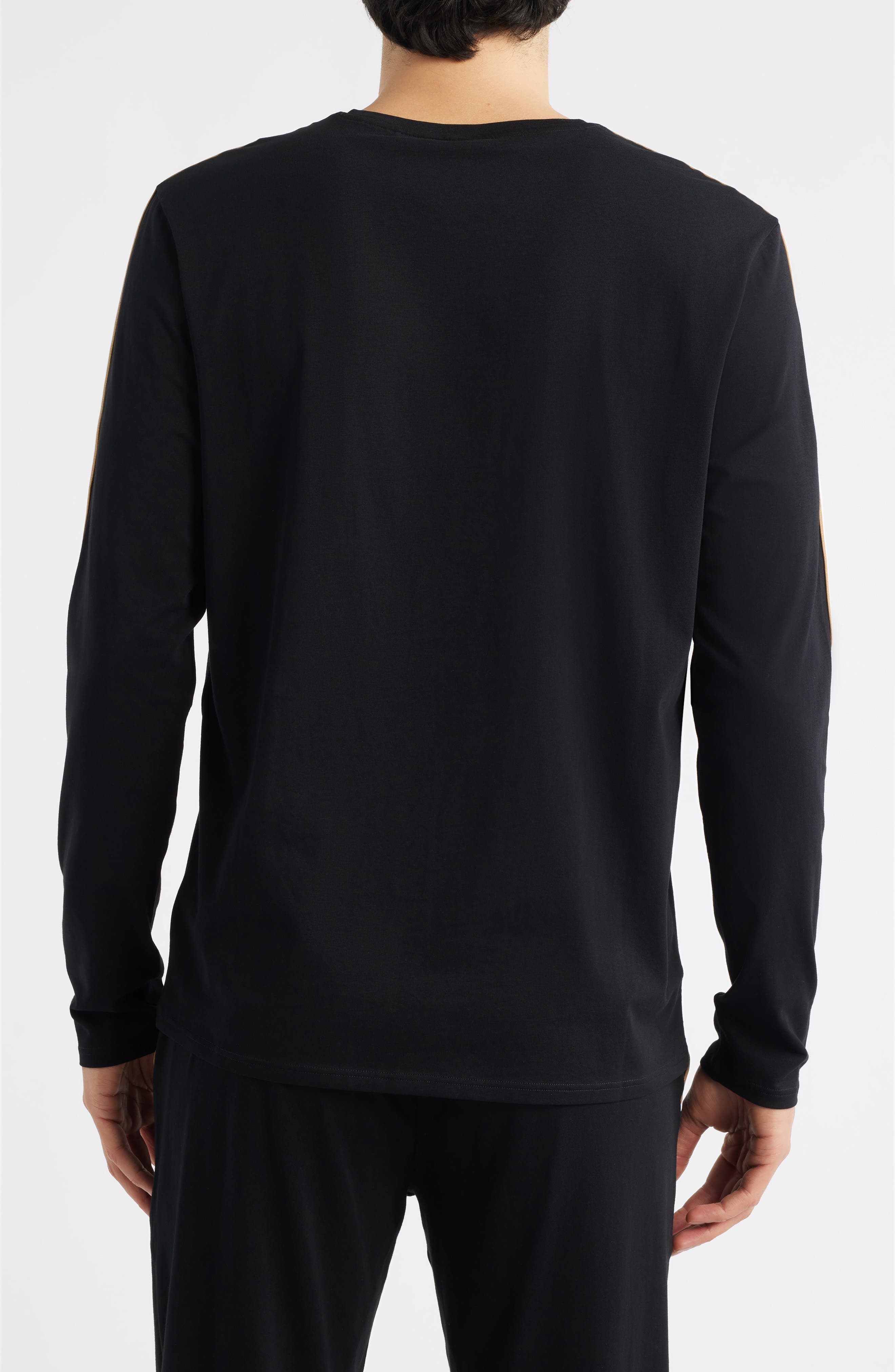 Unique Long Sleeve Stretch Cotton Pajama T-Shirt - image 2