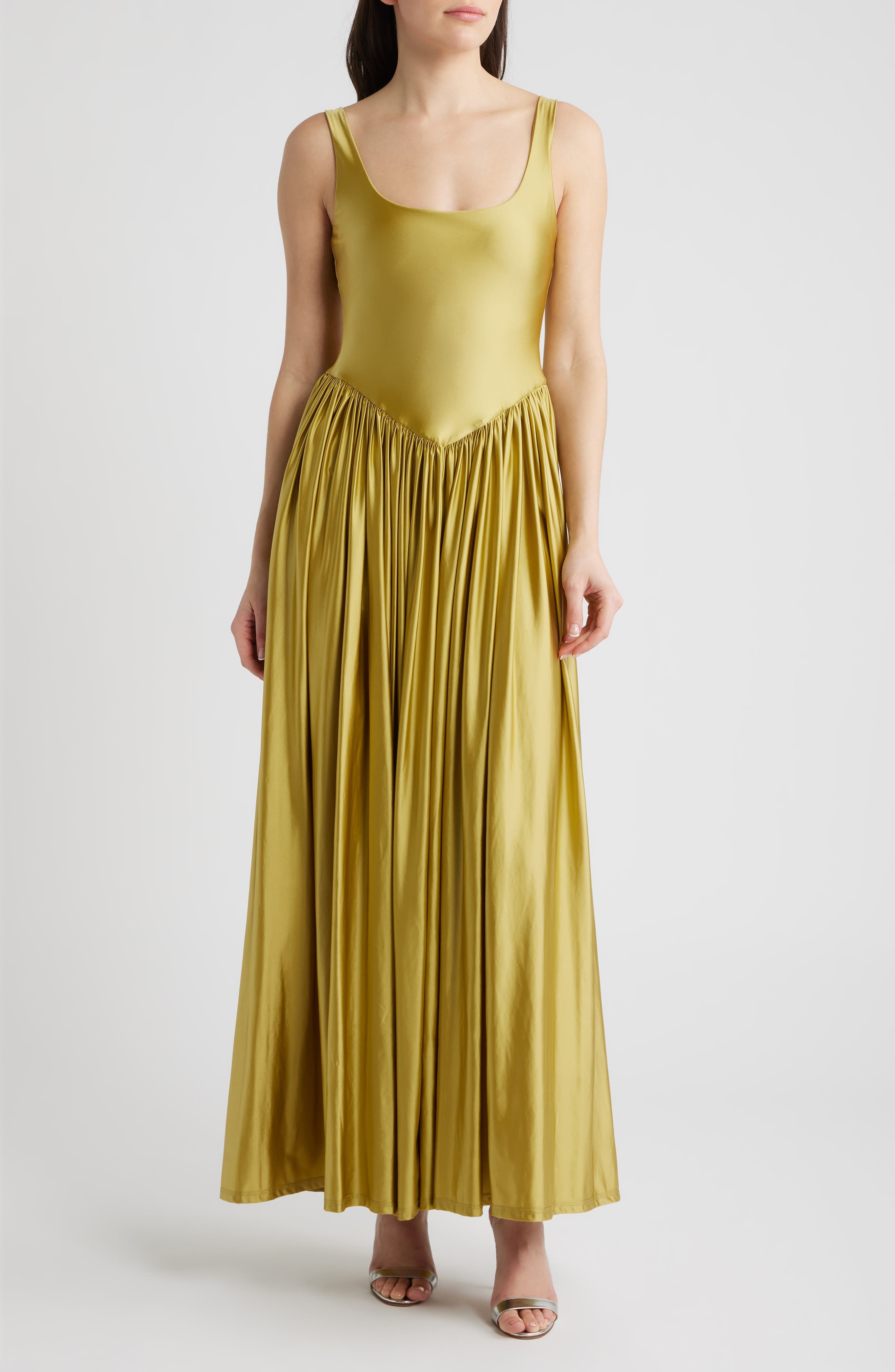 Oriana Stretch Satin Gown - image 1