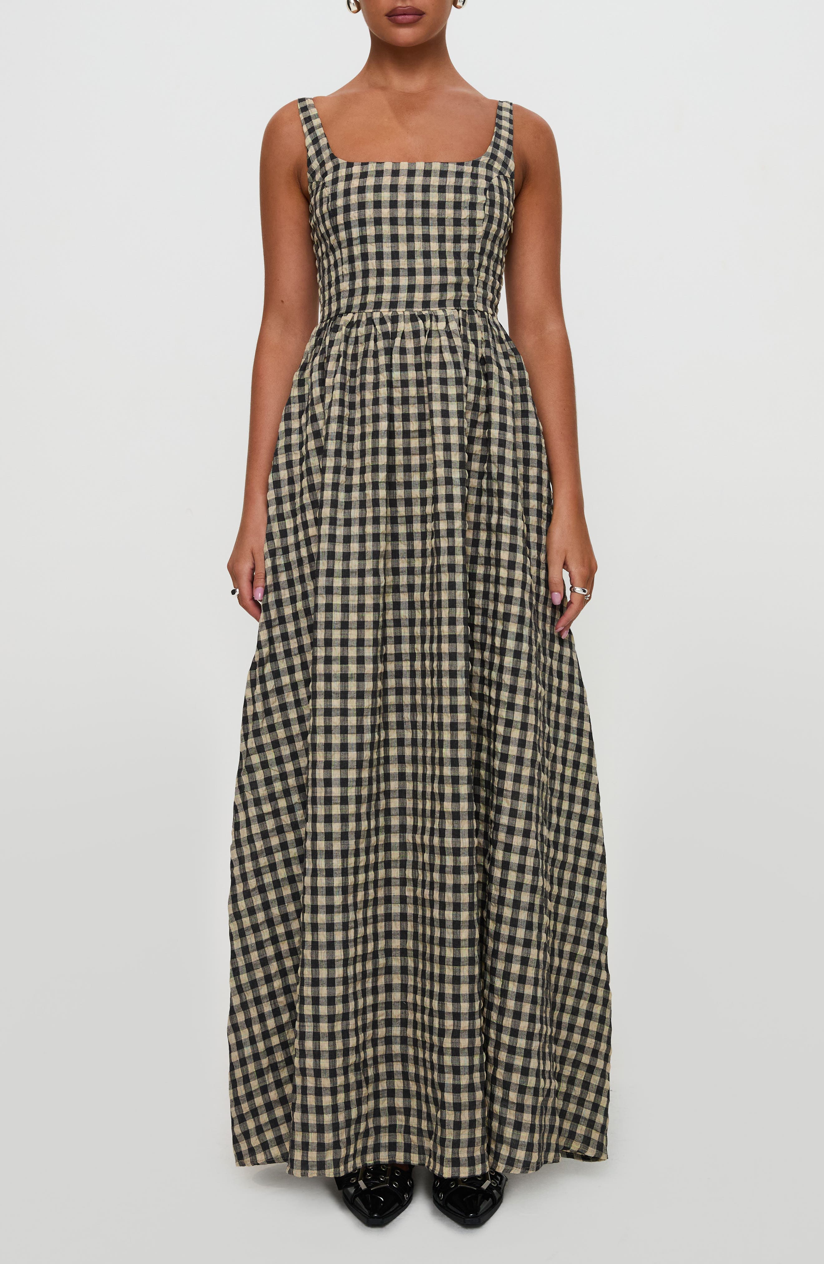 Cartmel Gingham Check Maxi Dress - image 1