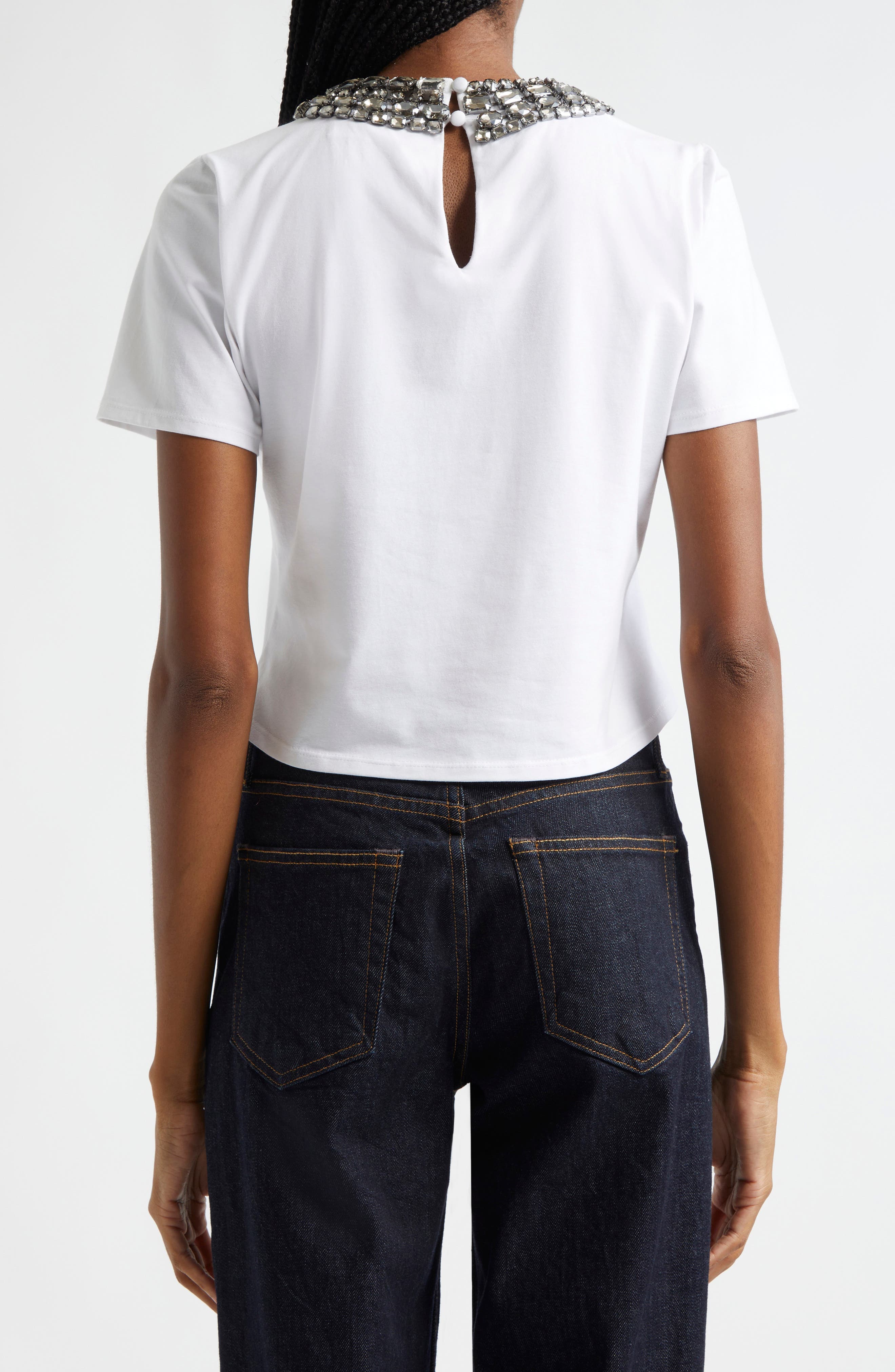 Embellished Cotton T-Shirt - image 2