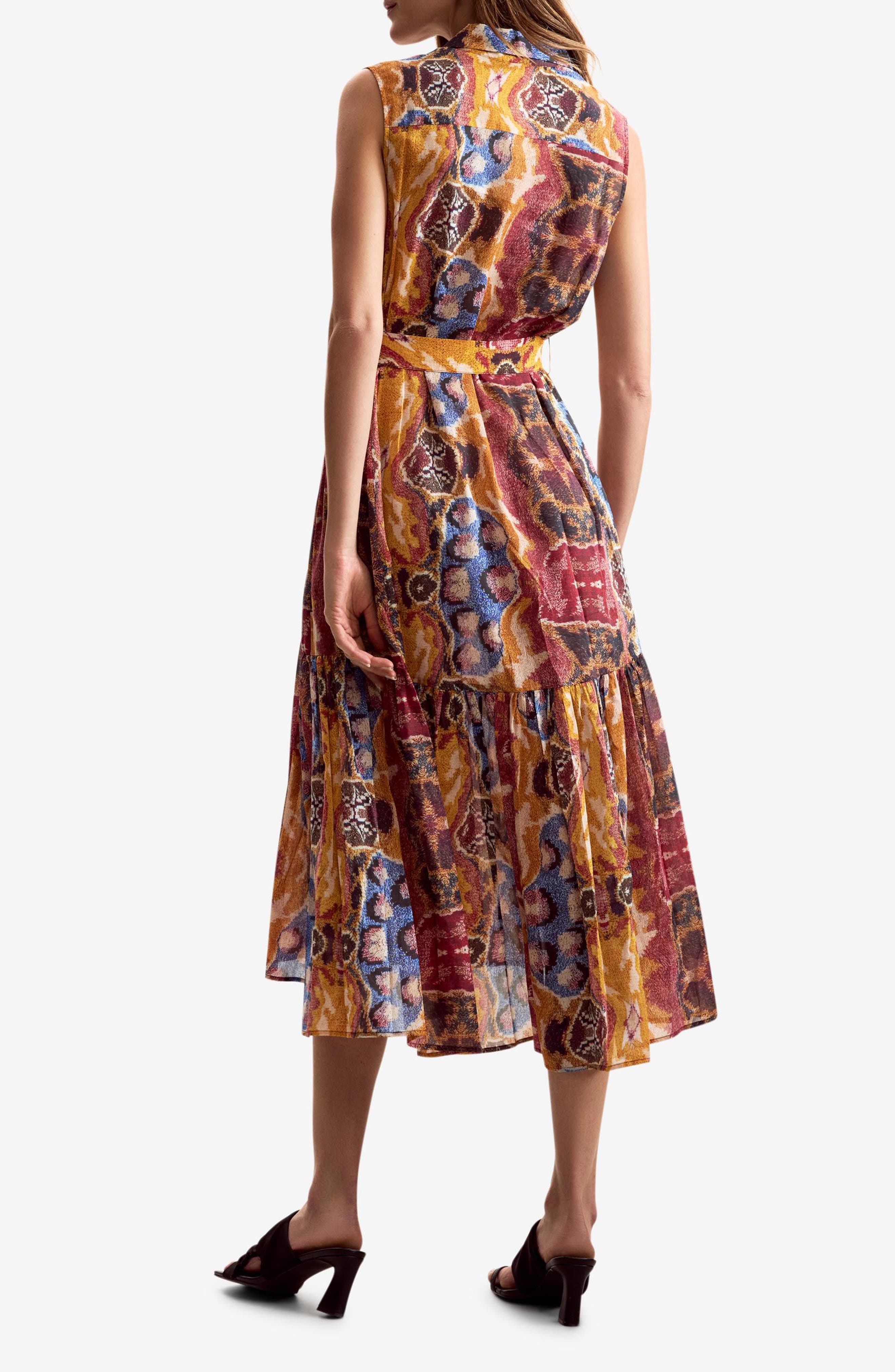 Abstract Print Sleeveless Dress - image 2