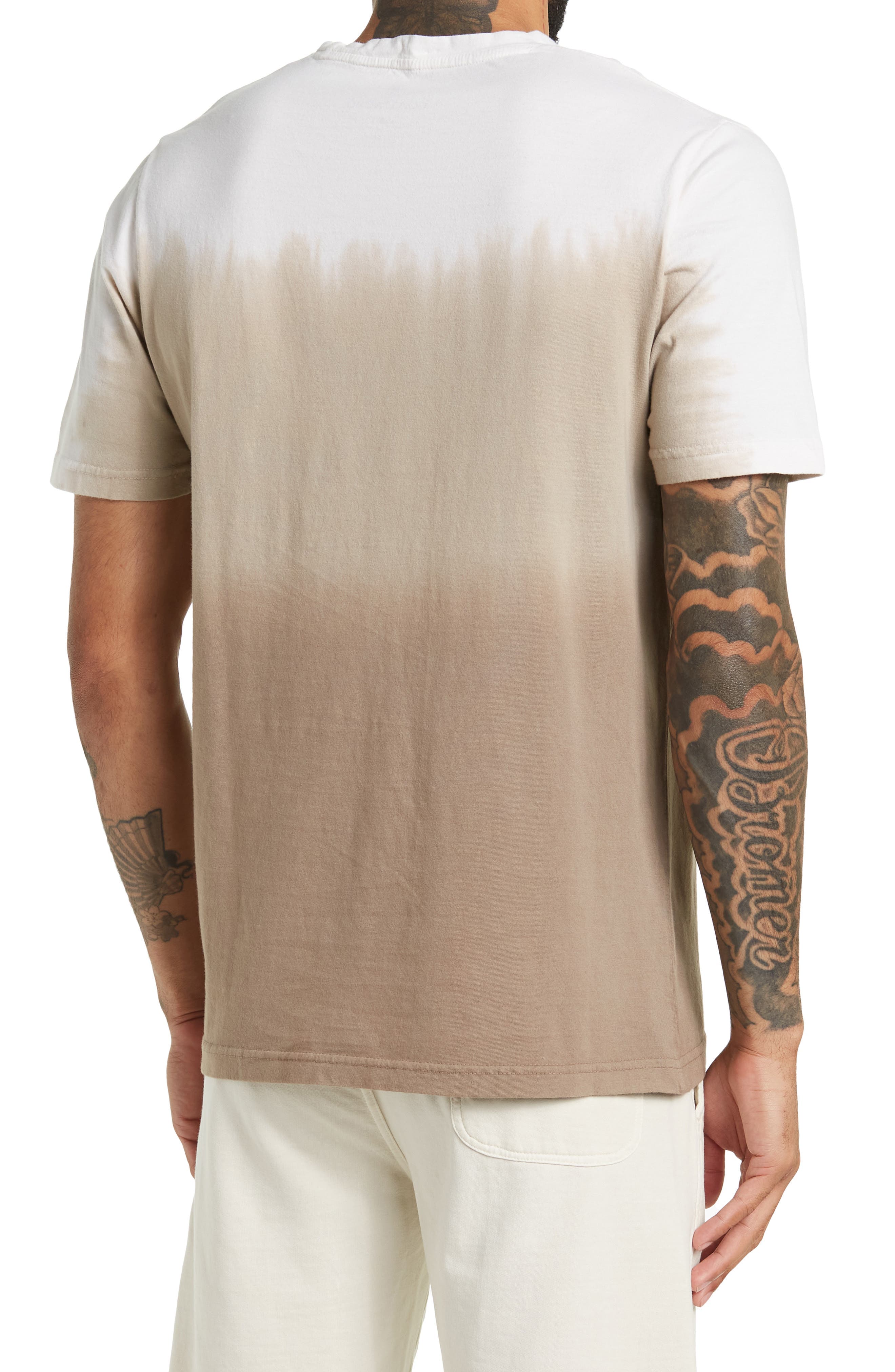 Ahoras Short Sleeve Dip Dye Crew Neck Shirt - image 2