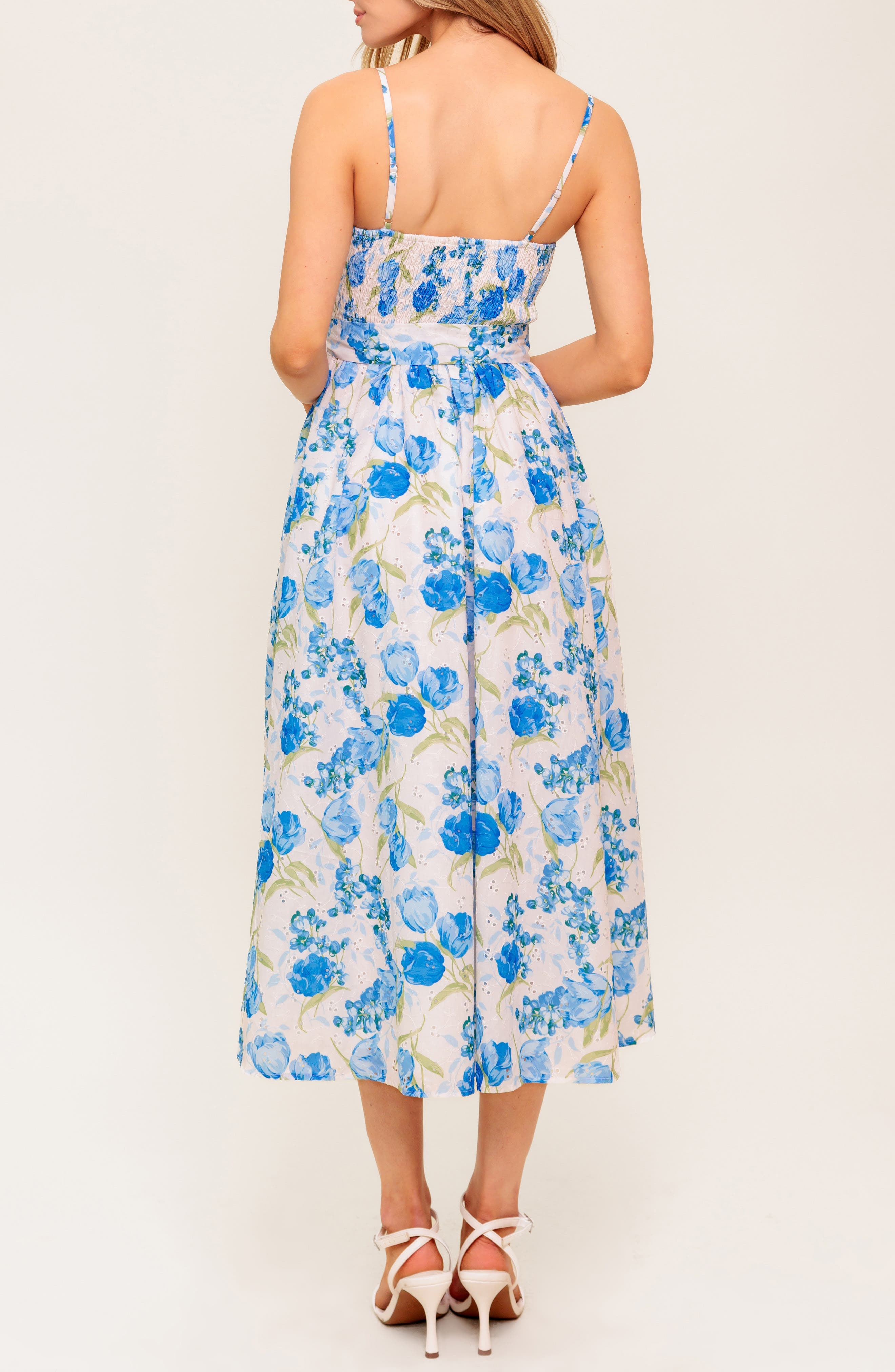 Tie Waist Fit & Flare Midi Dress - image 2