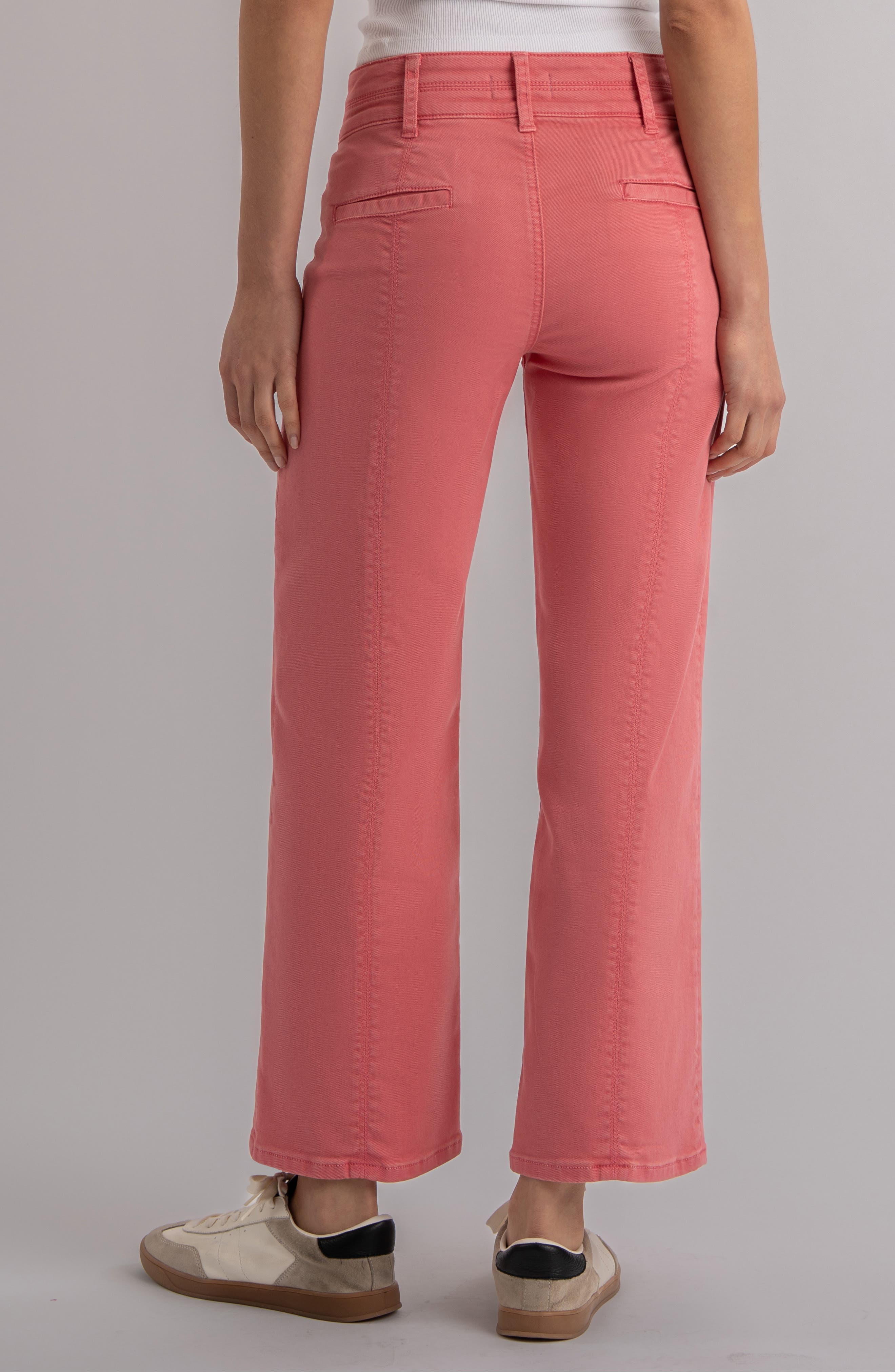 Patch Pocket High Waist Ankle Wide Leg Jeans - image 4