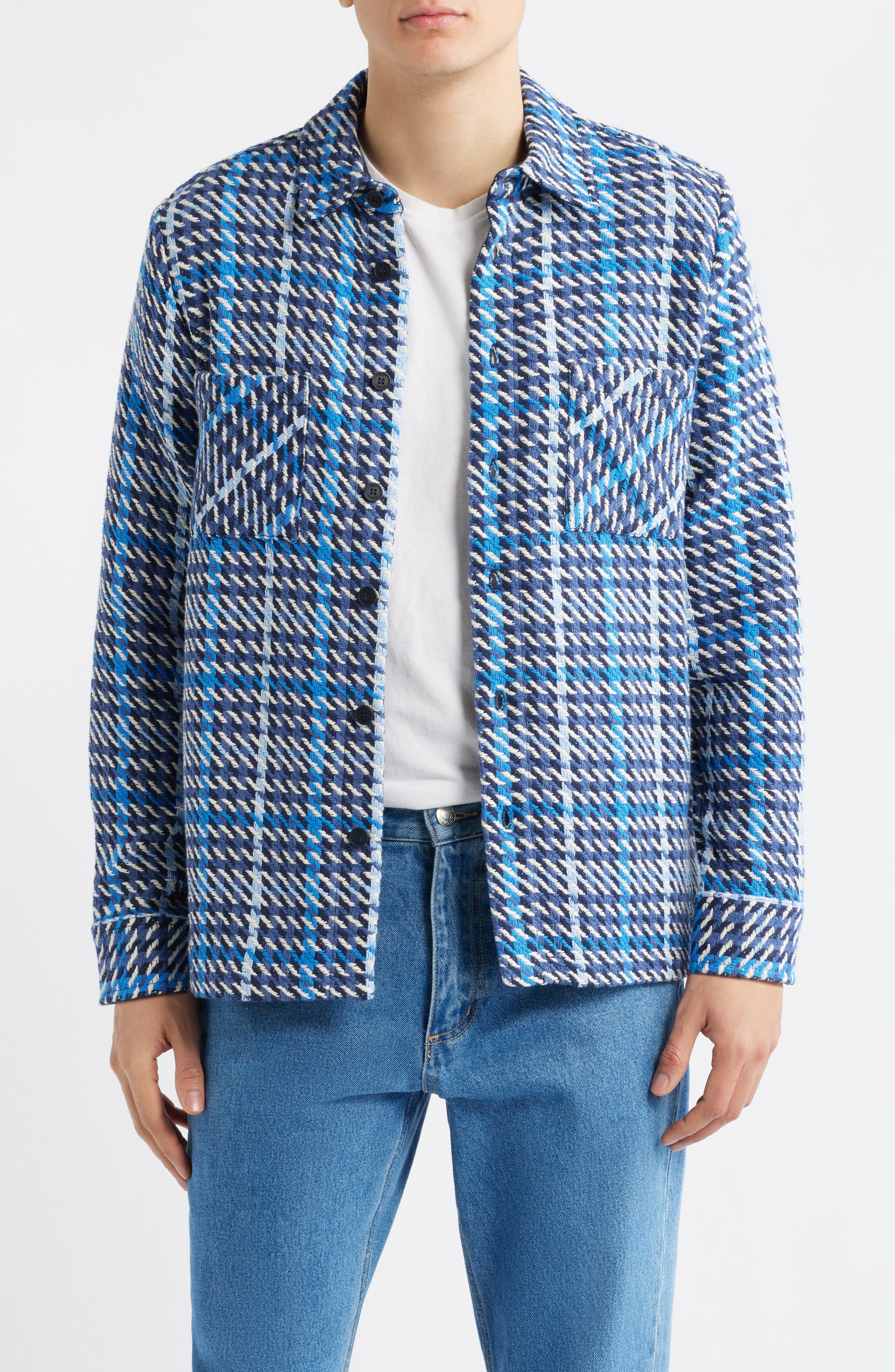 Whiting Houndstooth Check Overshirt - image 1