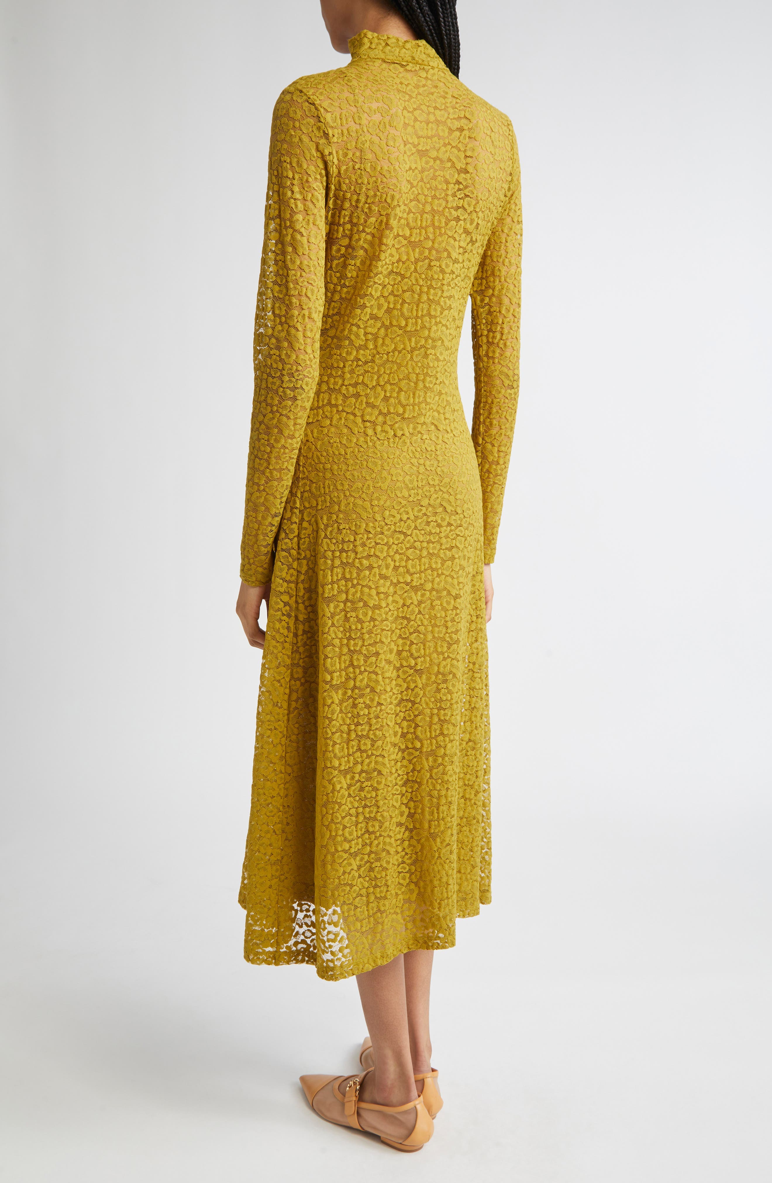 Talia Lace Long Sleeve Mock Neck Dress - image 2
