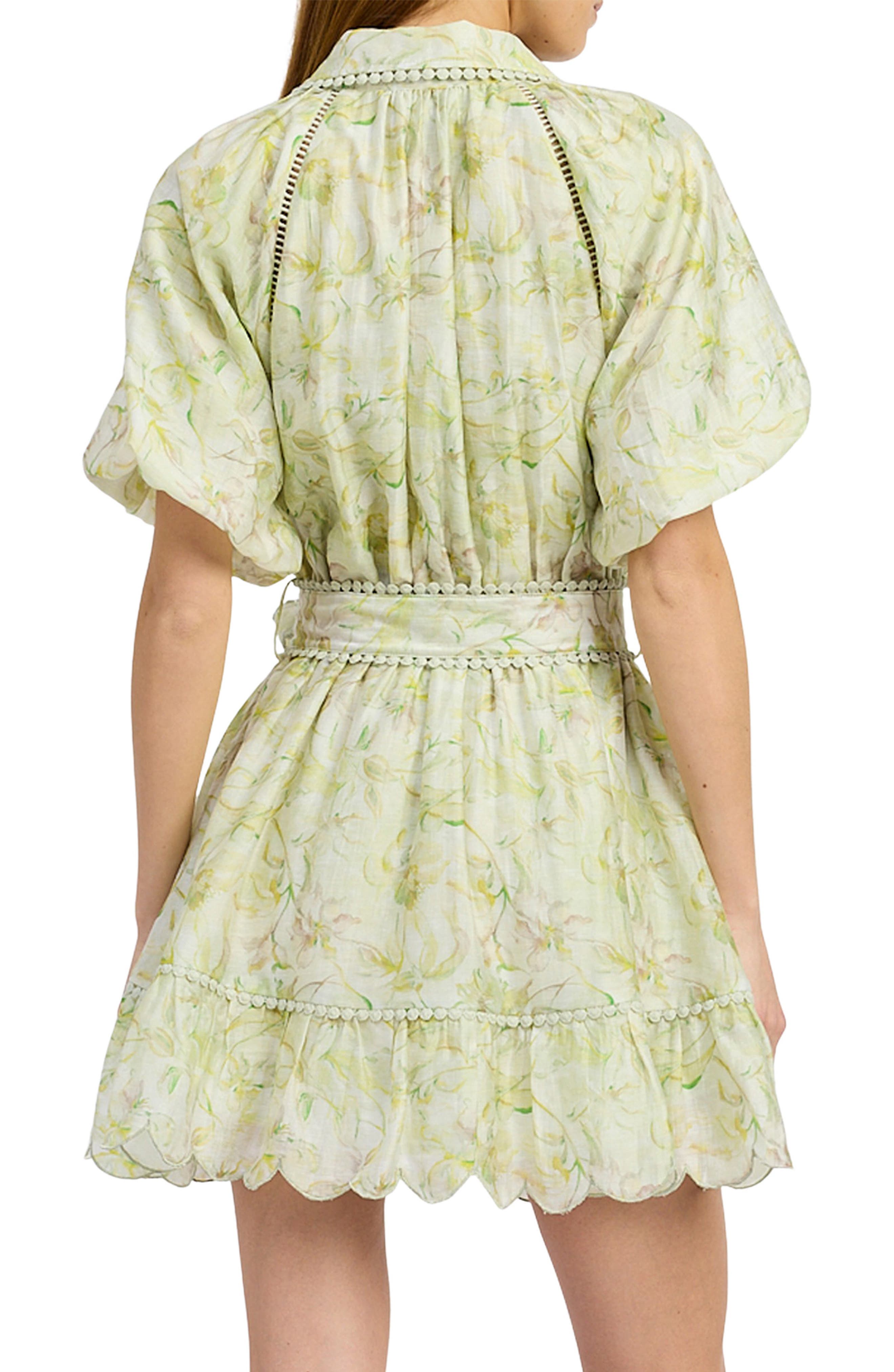 Claire Floral Bubble Sleeve Minidress - image 2