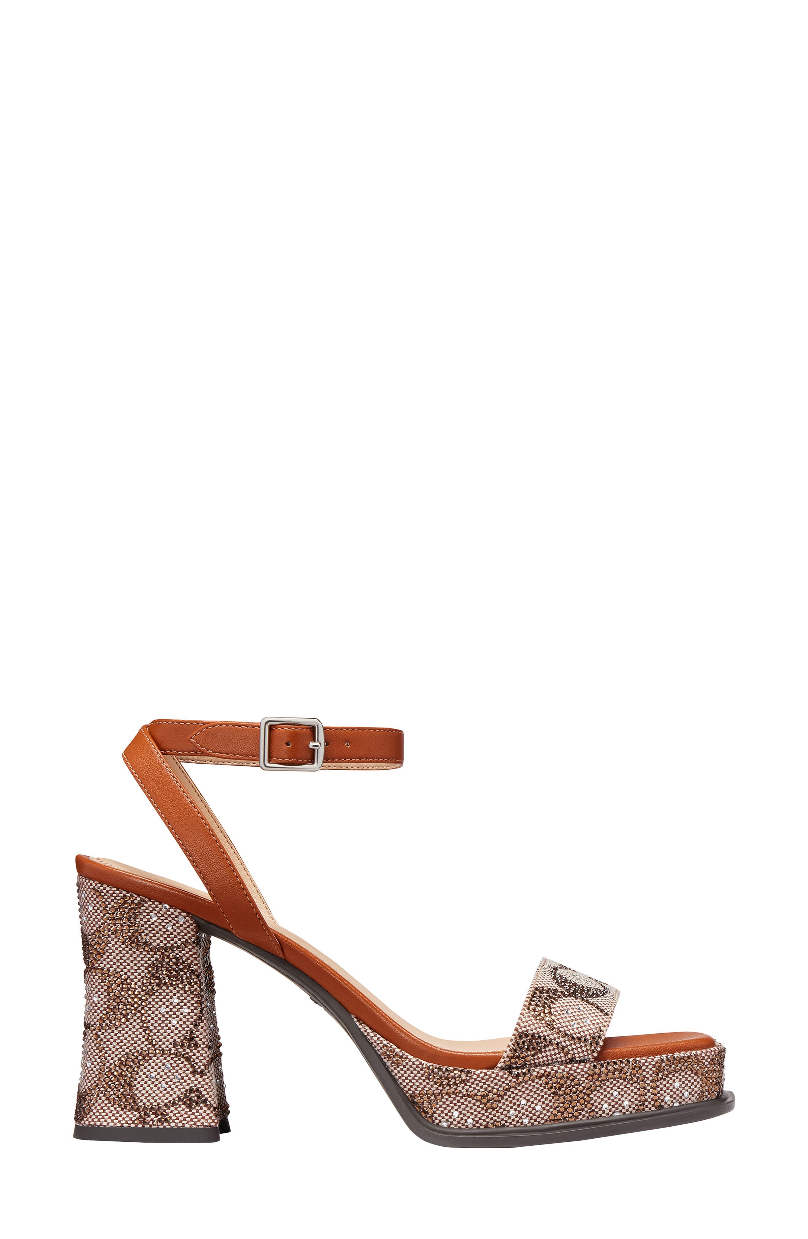 Crystal Signature Jacquard Ankle Strap Platform Sandal - image 2
