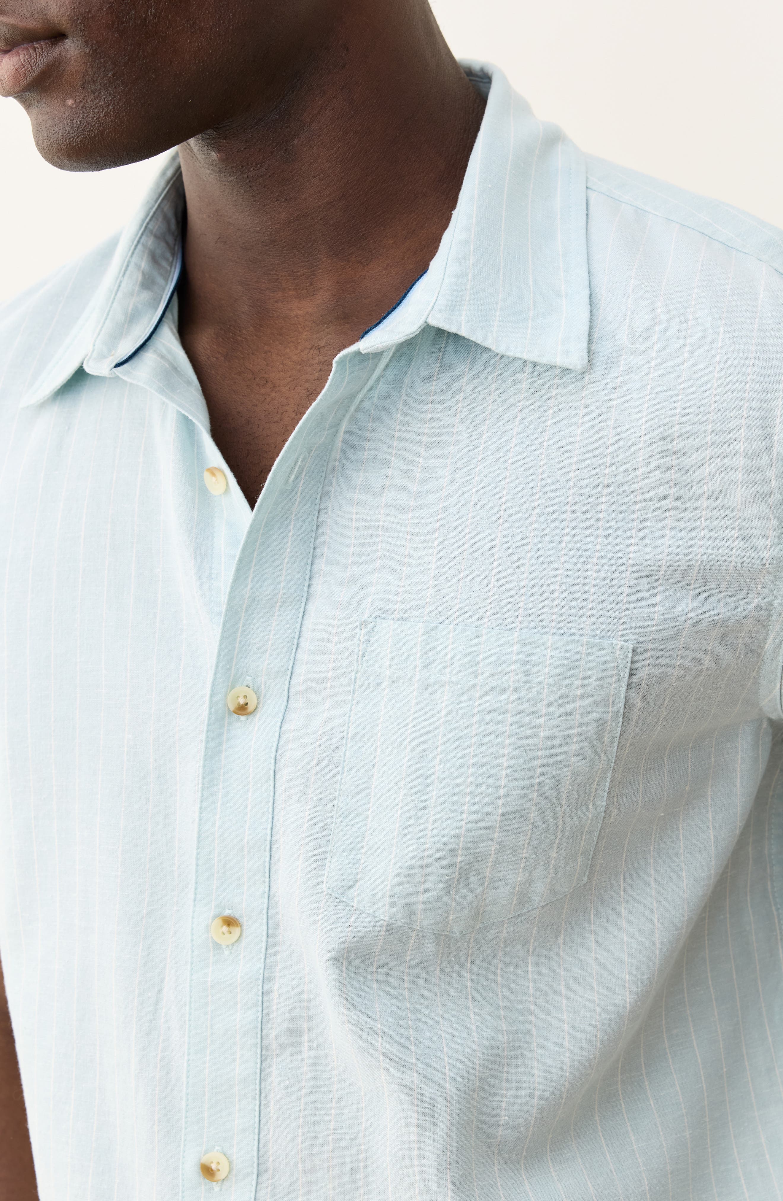 Better-than-Linen Short Sleeve Hemp Blend Button-Up Shirt - image 2
