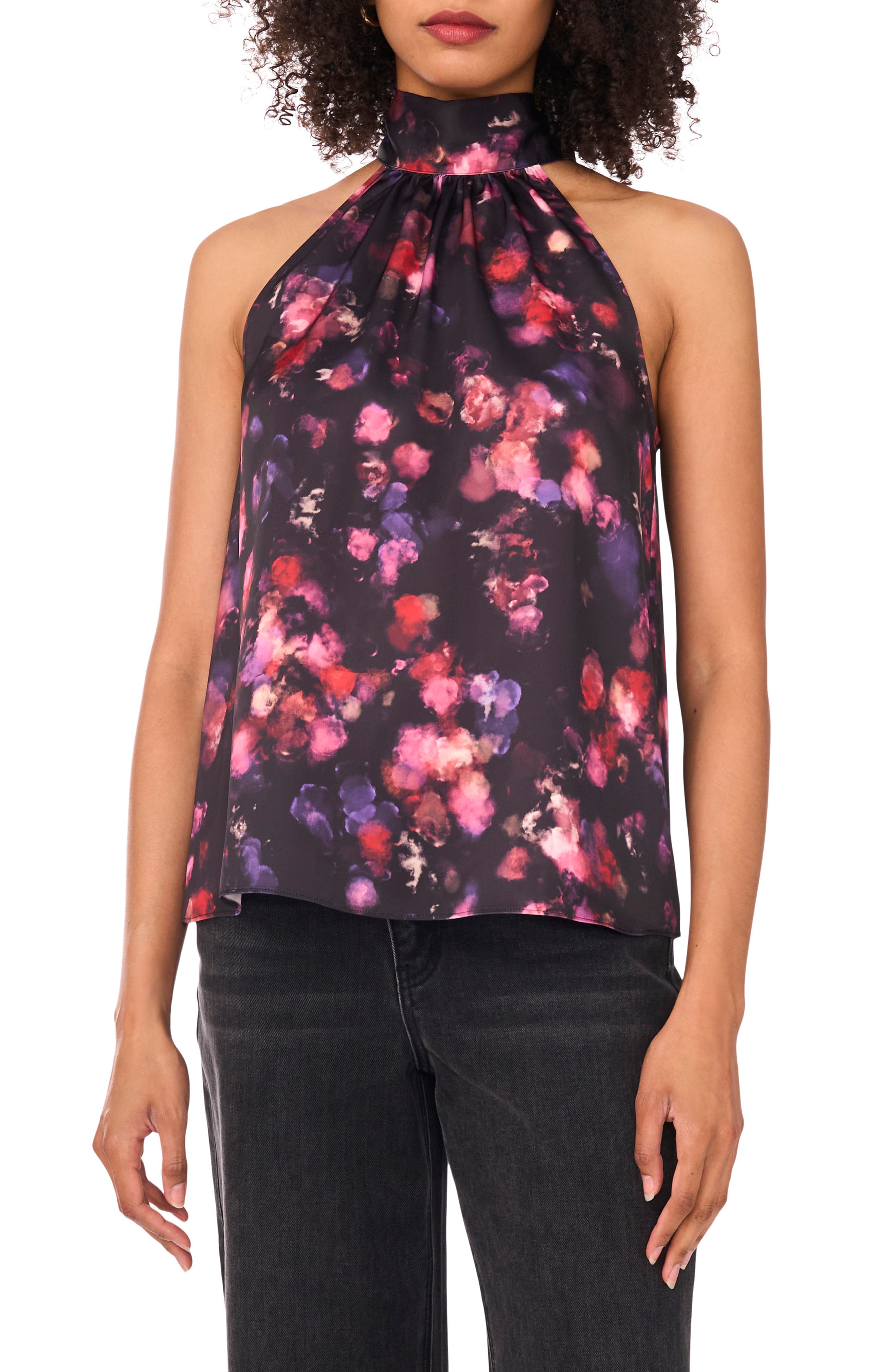 Tie Back Textured Sleeveless Top - image 1