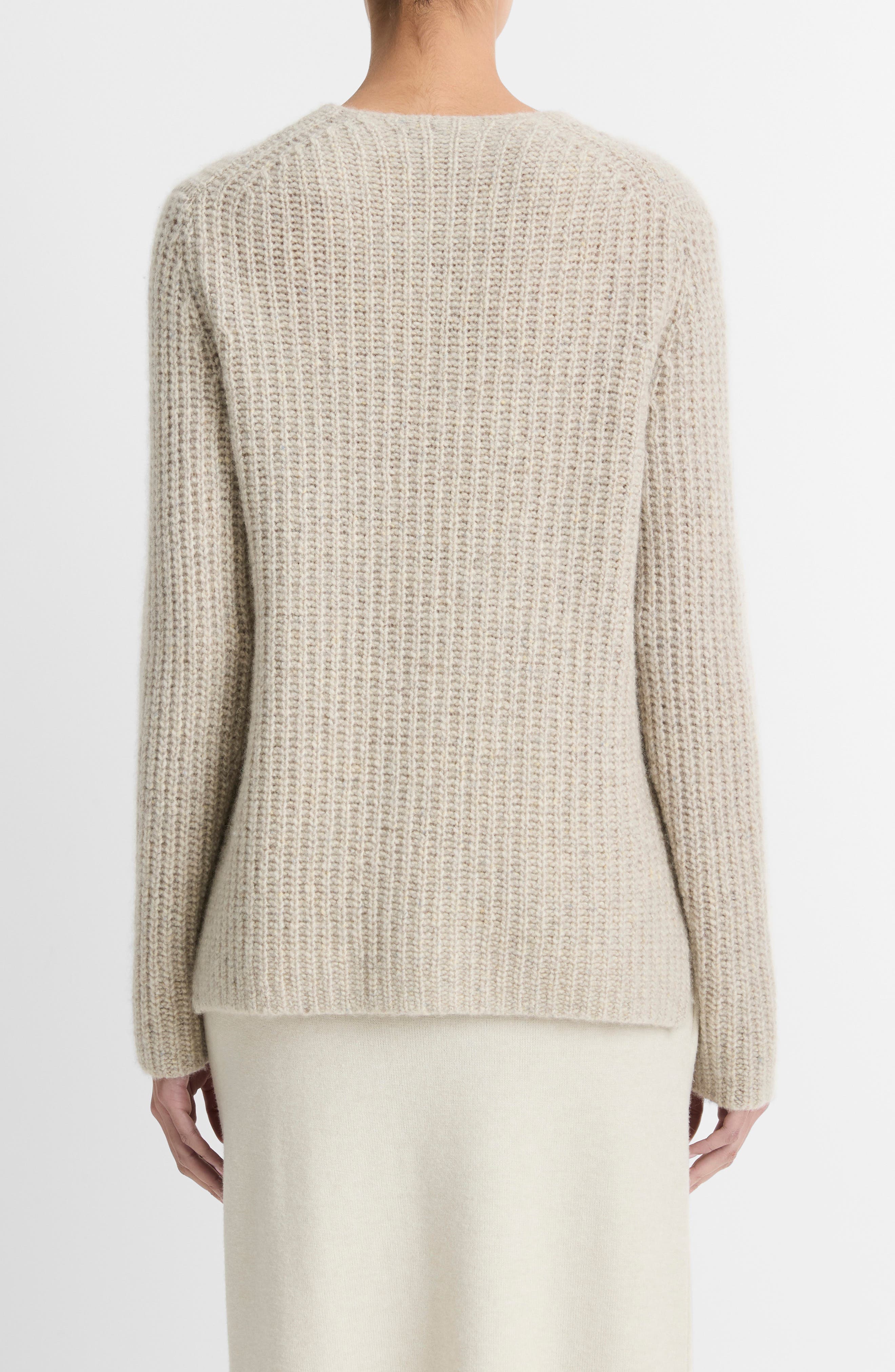 Donegal Tweed Cashmere Rib Tunic Sweater - image 2