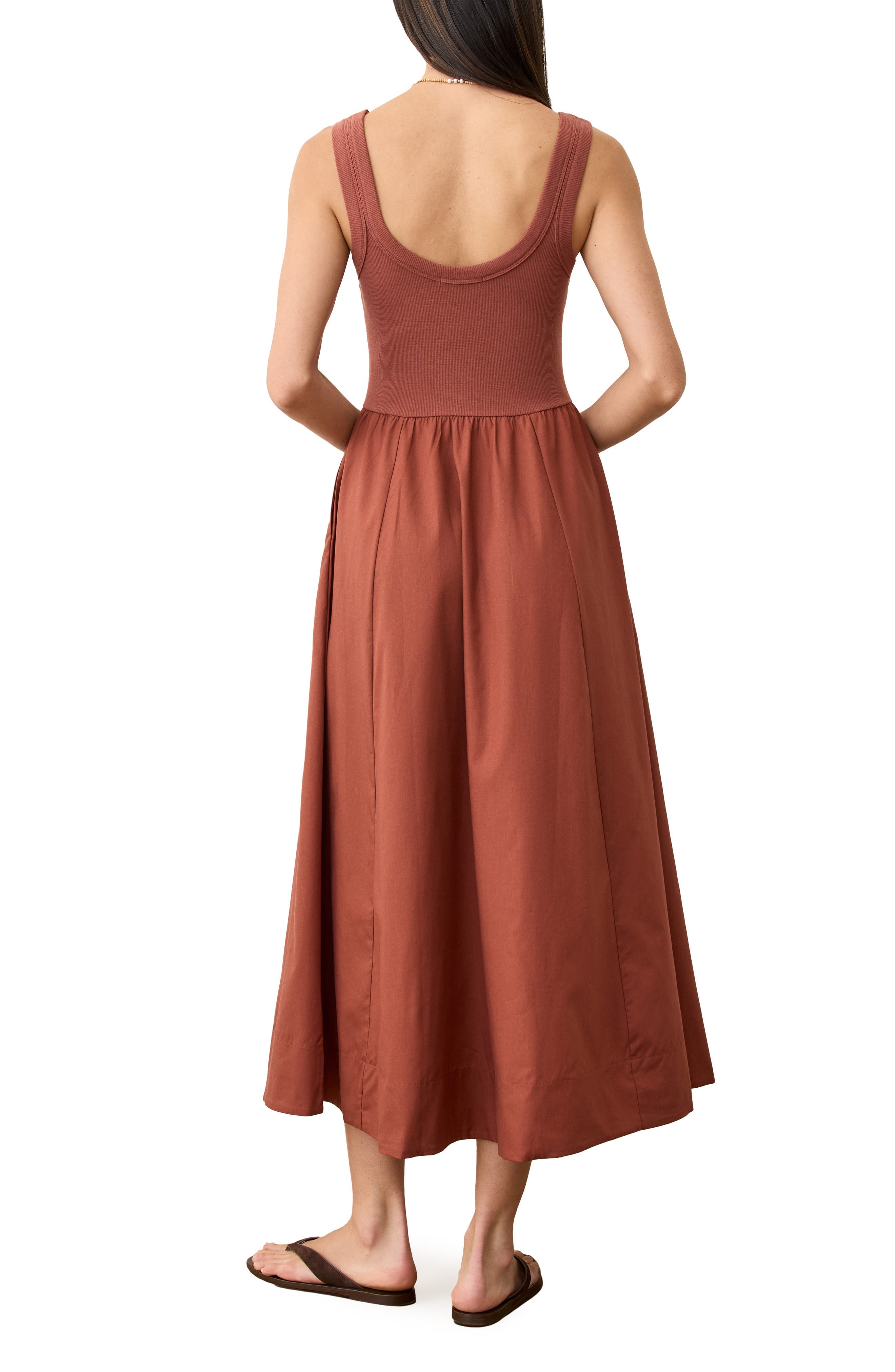 Gemma Mixed Media Midi Dress - image 2