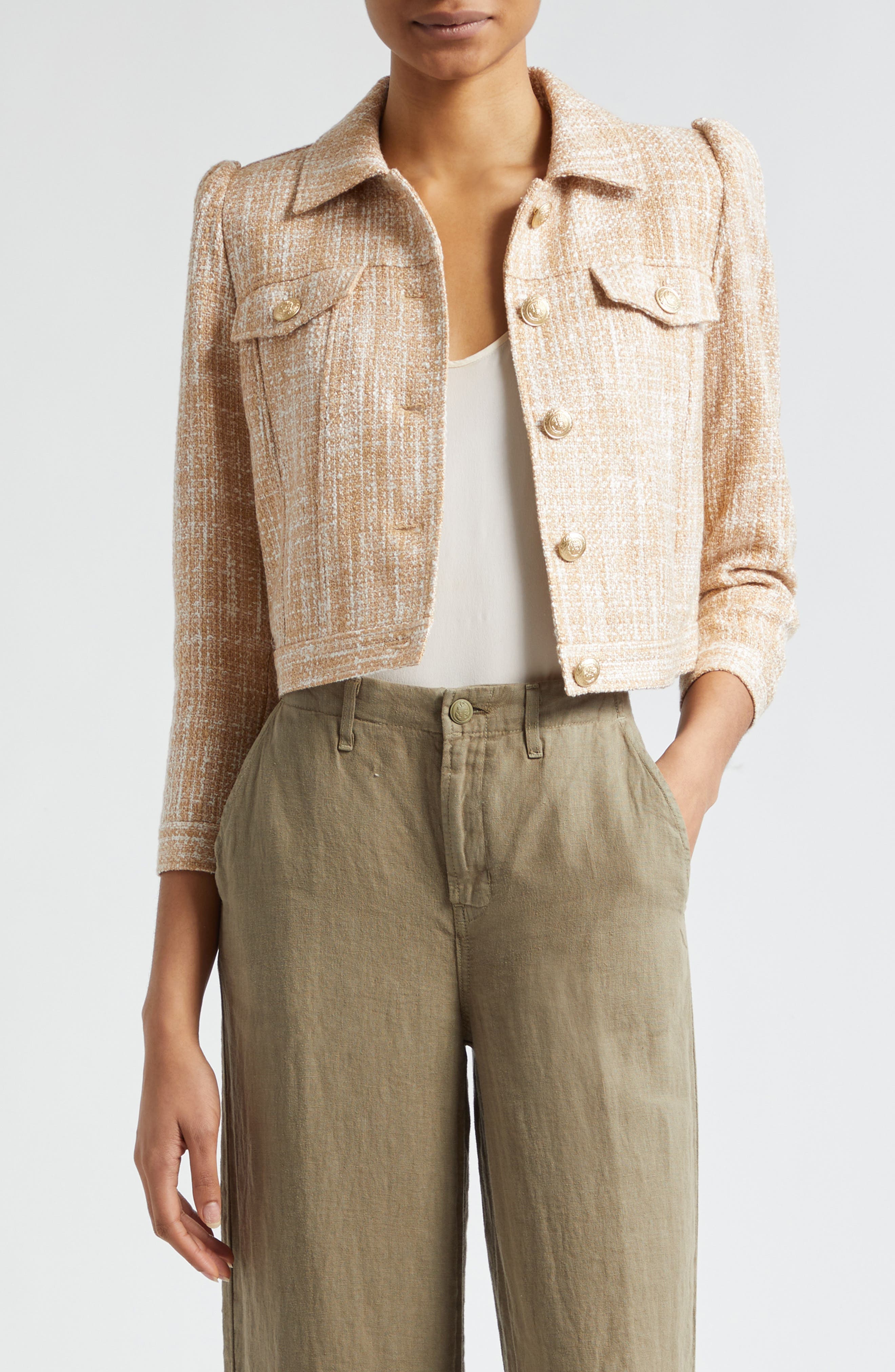 Kasey Tweed Crop Jacket - image 1