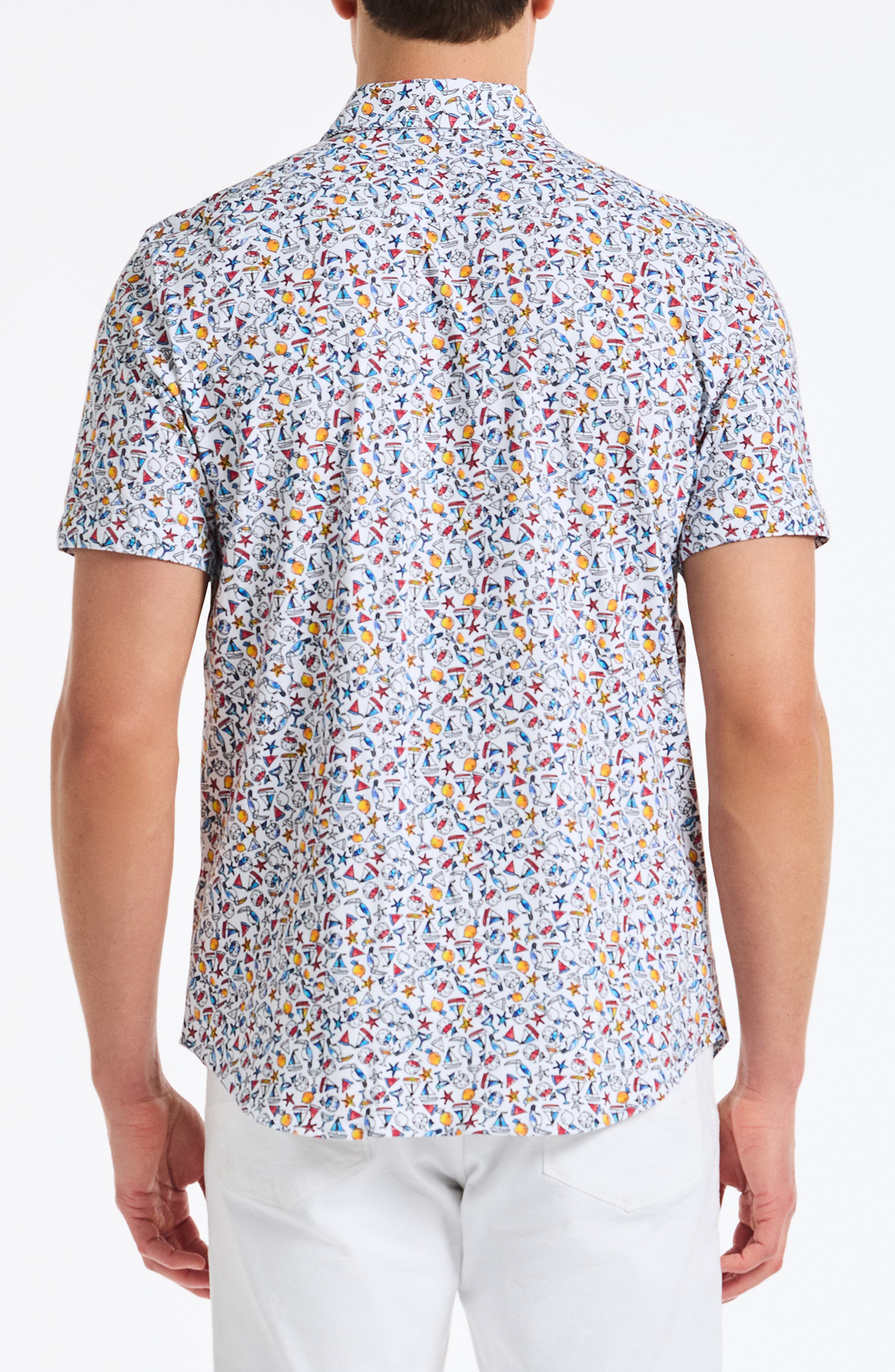 Summer Sails Short Sleeve Cotton Button-Up Shirt - image 2