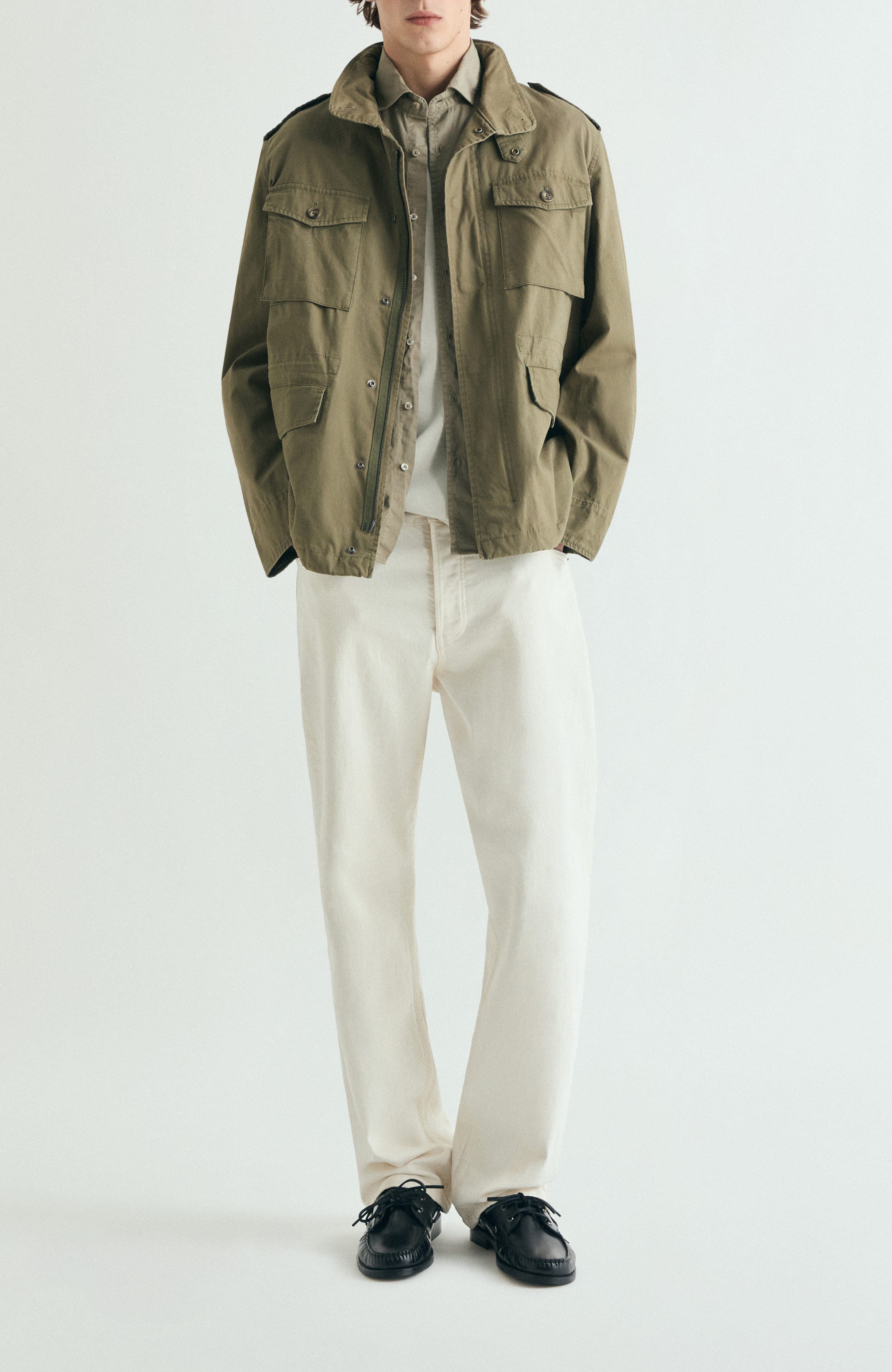 Military jacket with concealed hood - image 2