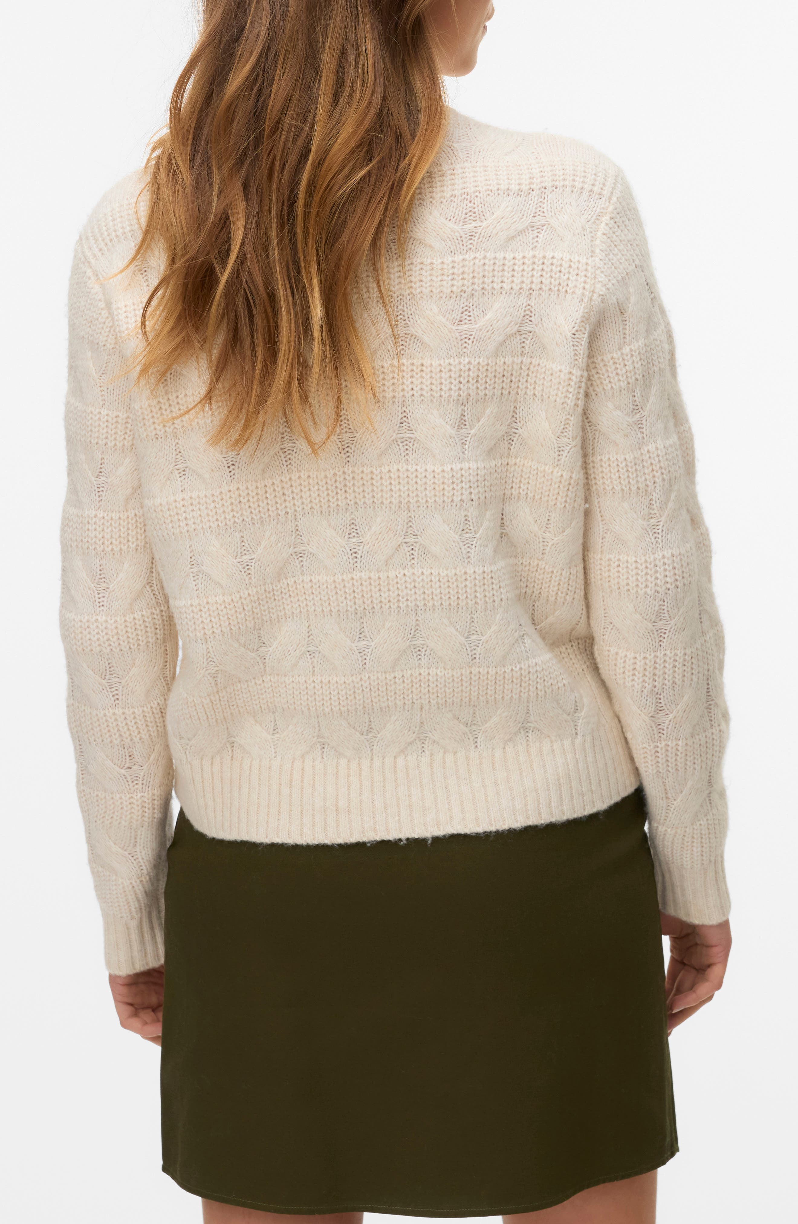 Virgo Cable Stripe Mock Neck Sweater - image 4