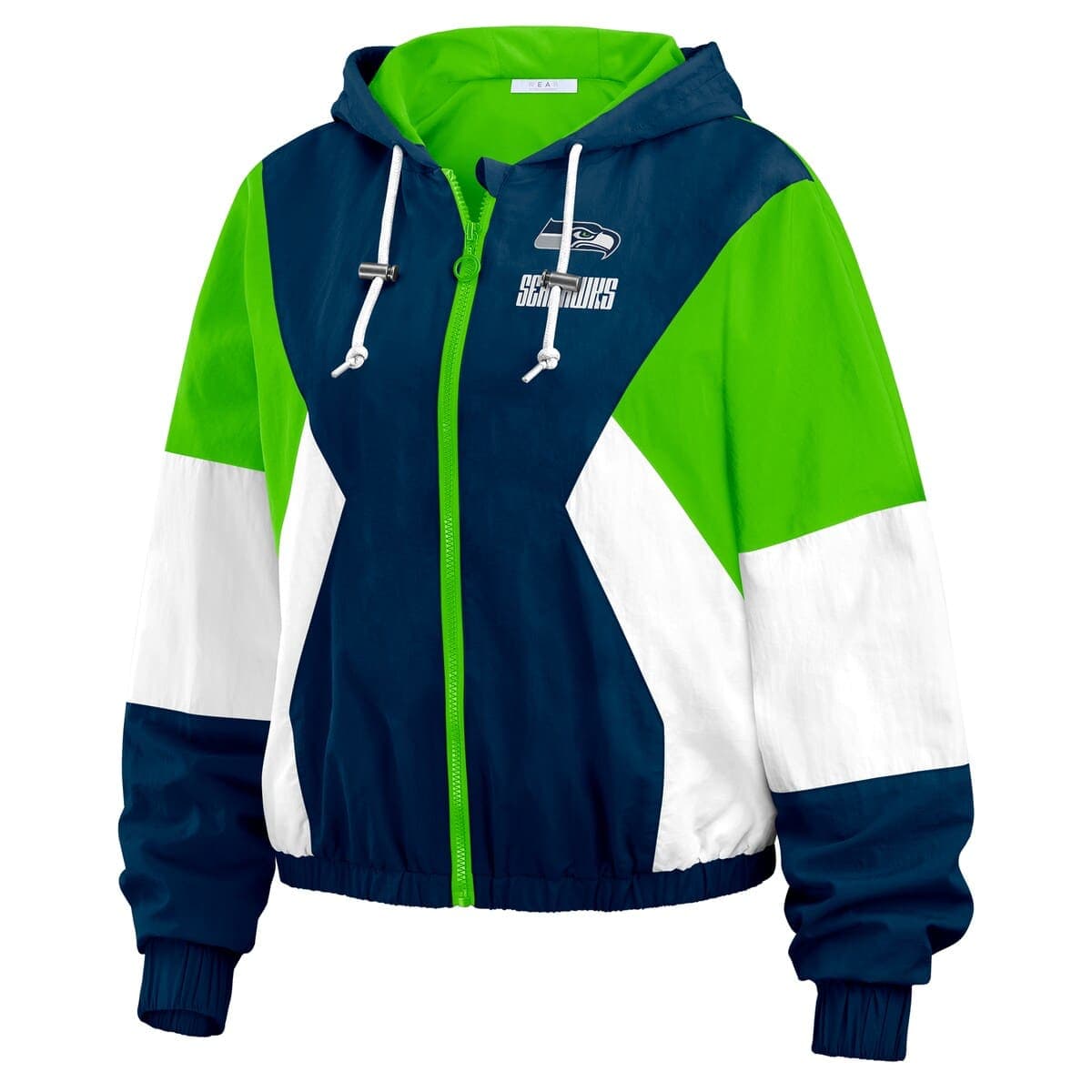 Women's WEAR by Erin Andrews  Royal Seattle Seahawks Color Block Full-Zip Windbreaker Jacket - image 2