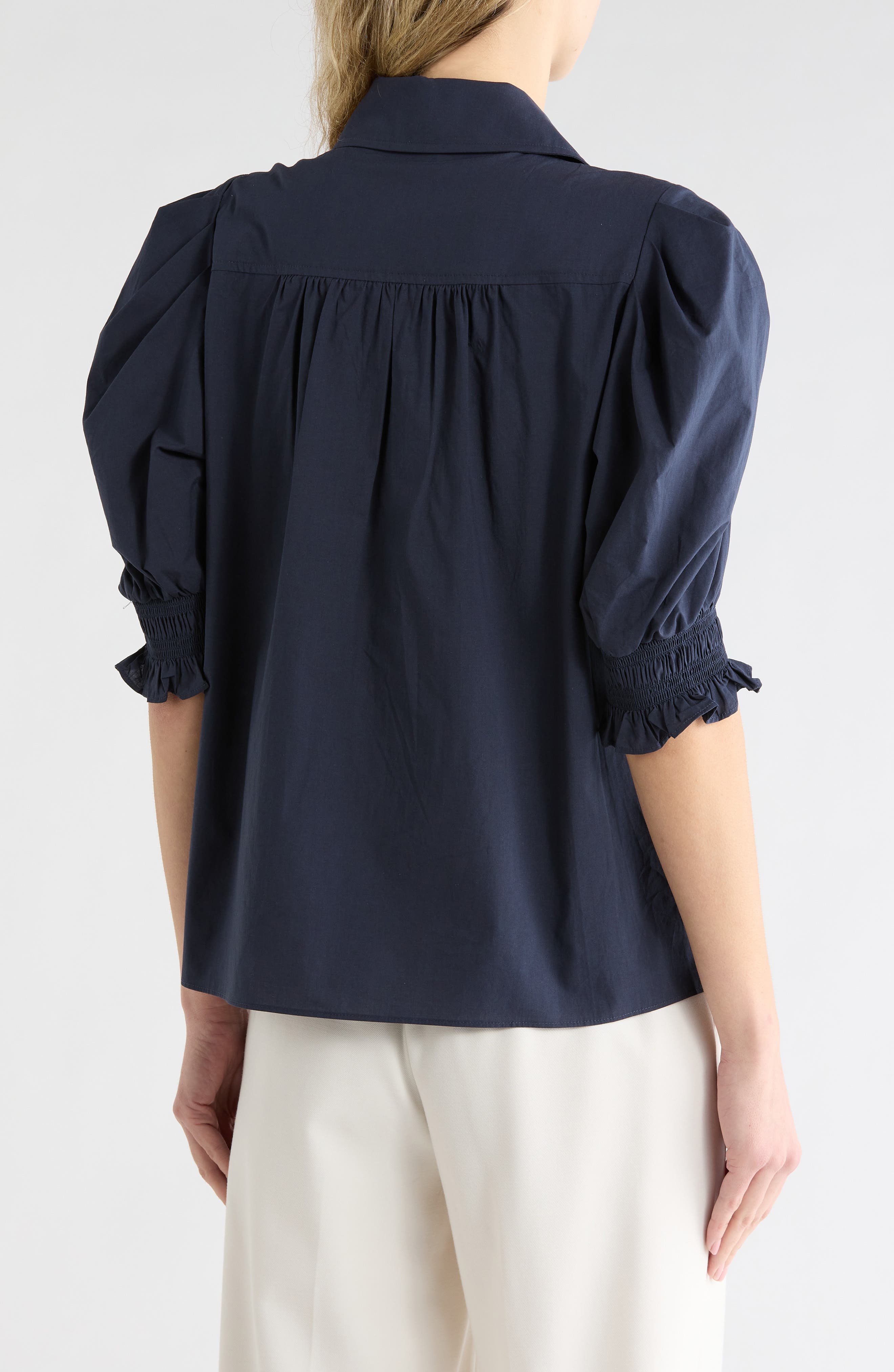 Corinne Puff Sleeve Button-Up Shirt - image 4