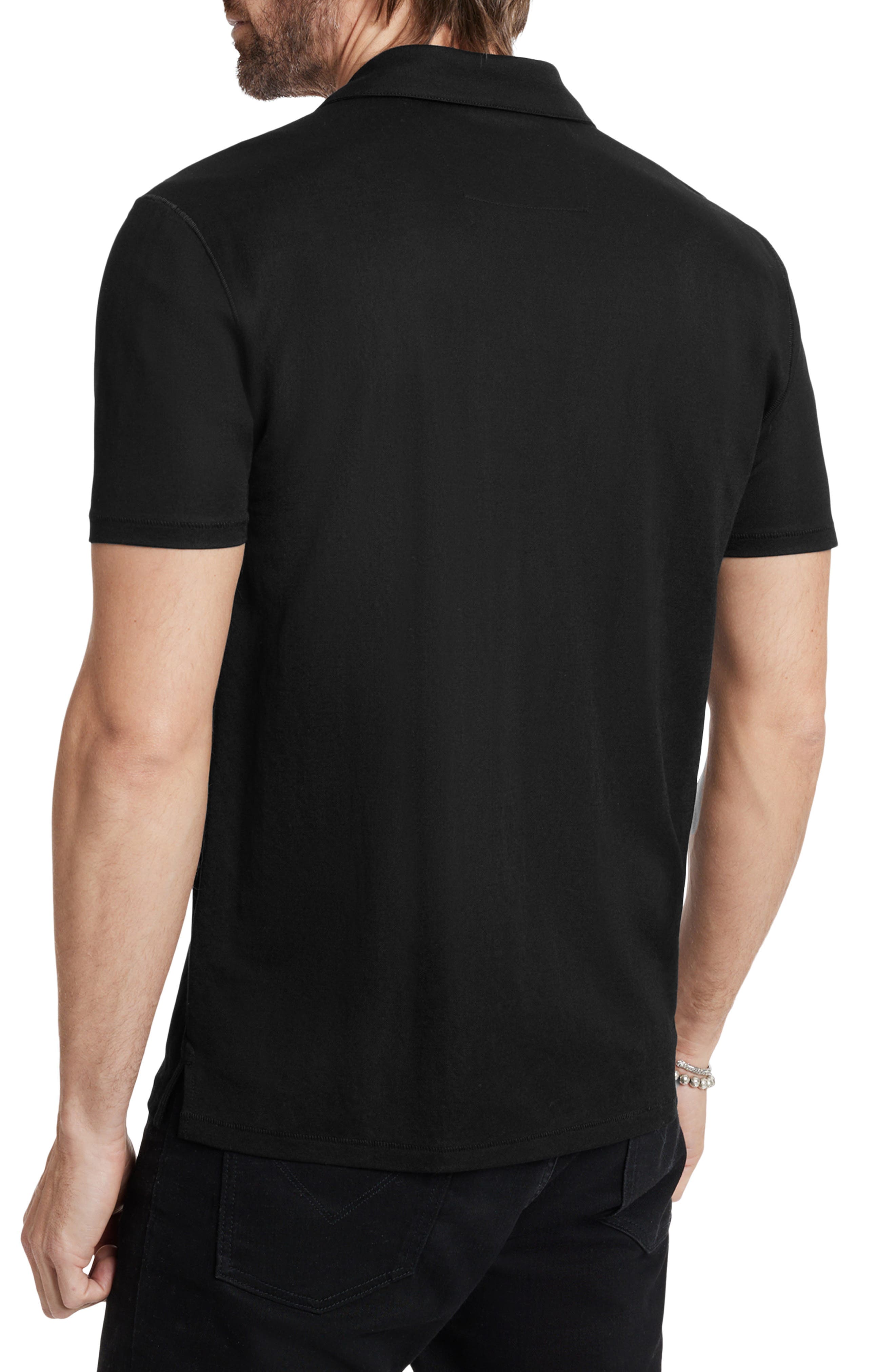 Leroy Johnny Collar Solid Pique Polo - image 2
