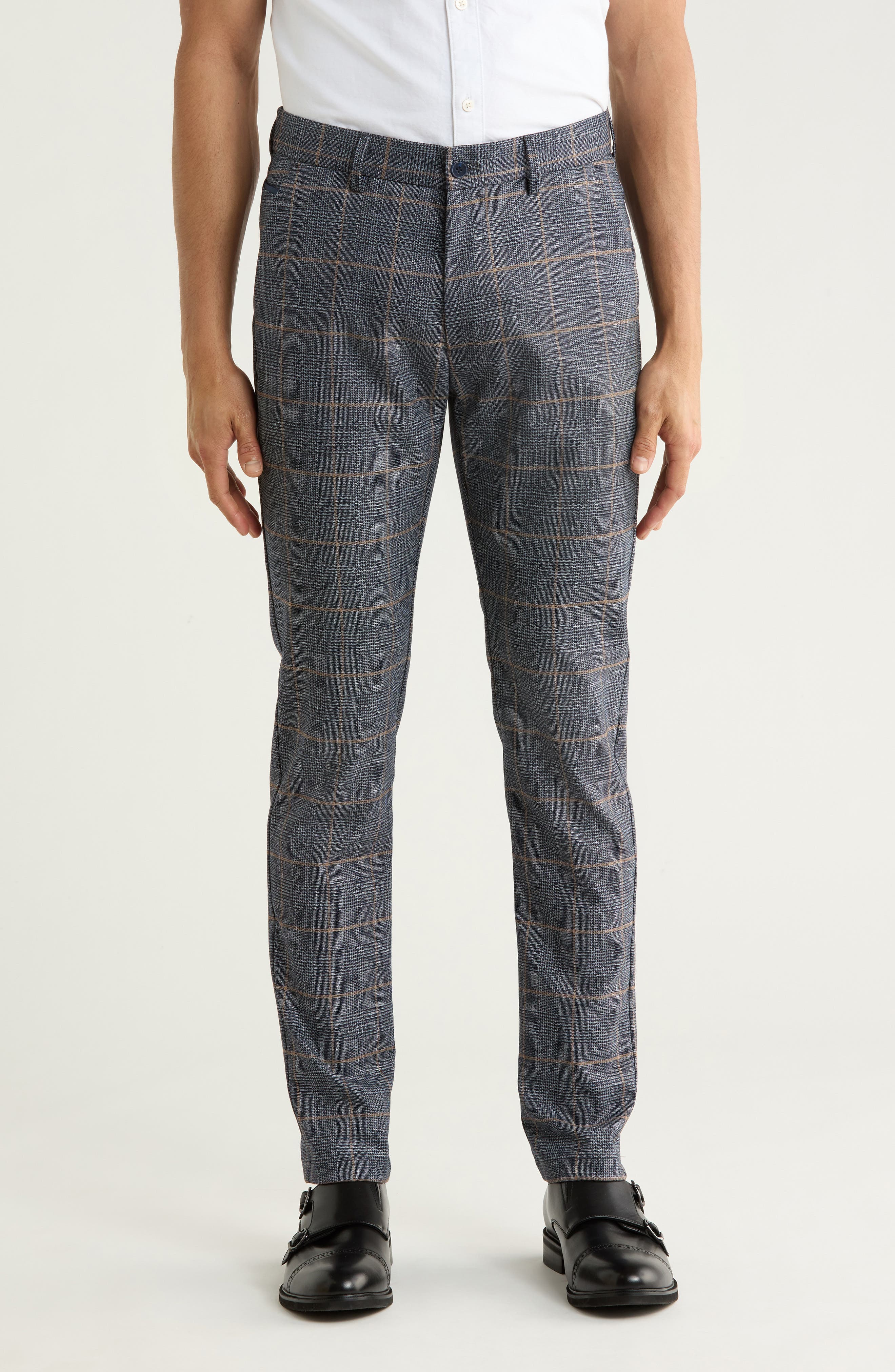 Plaid Straight Leg Trousers - image 1