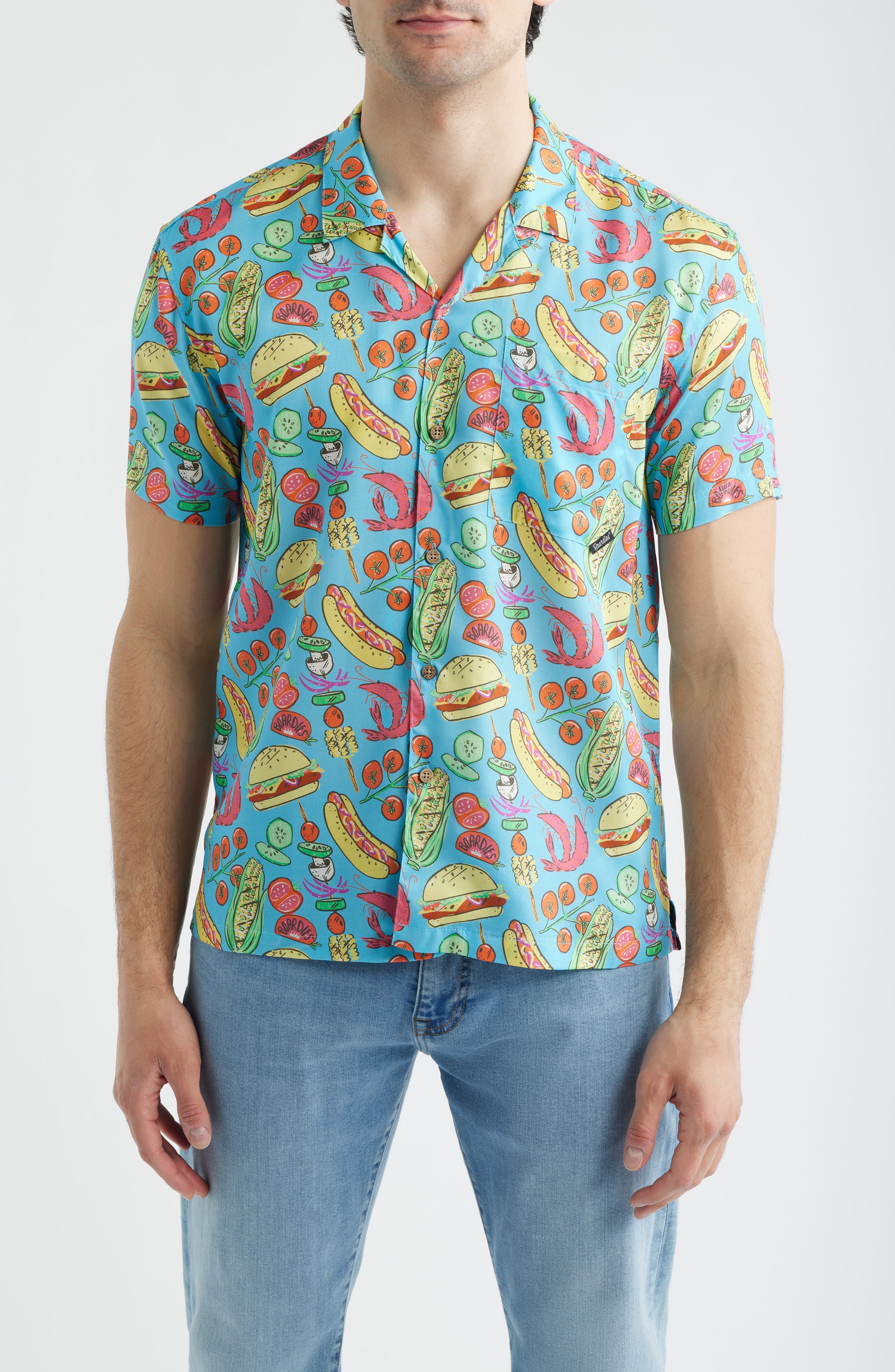 Barbecue Print Camp Shirt - image 1